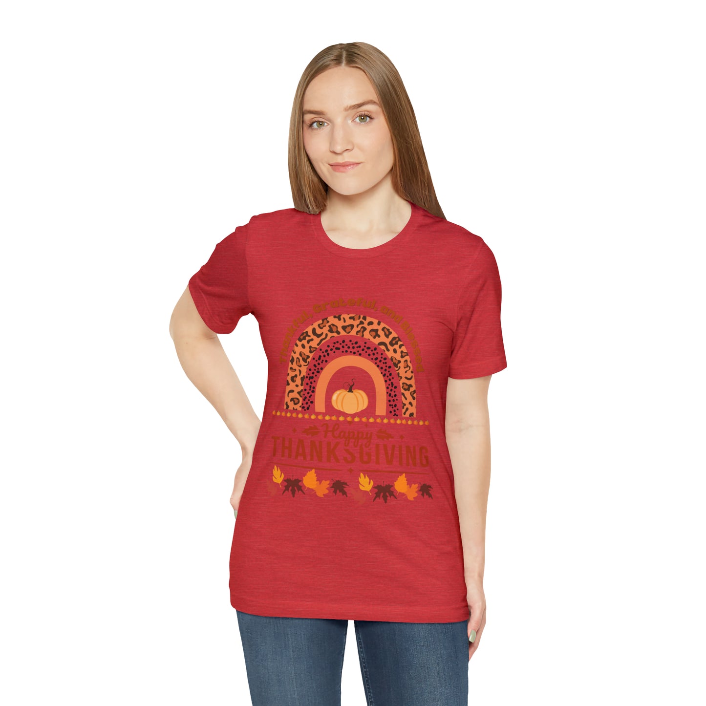 Happy Thanksgiving Jersey Short Sleeve Tee
