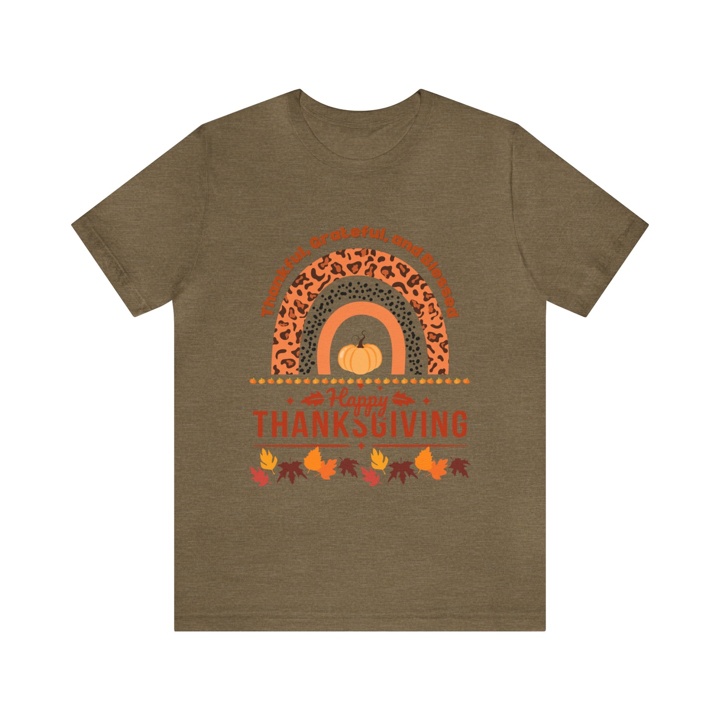 Happy Thanksgiving Jersey Short Sleeve Tee