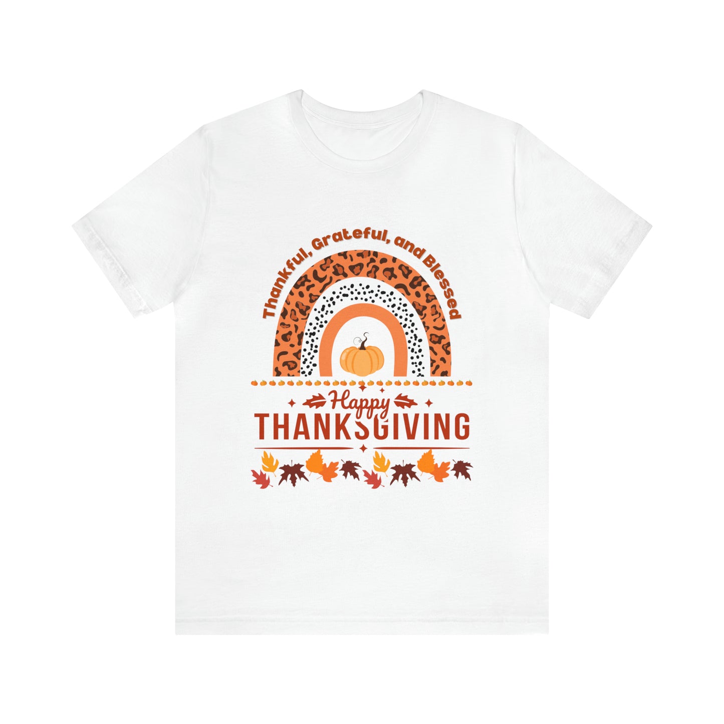 Happy Thanksgiving Jersey Short Sleeve Tee