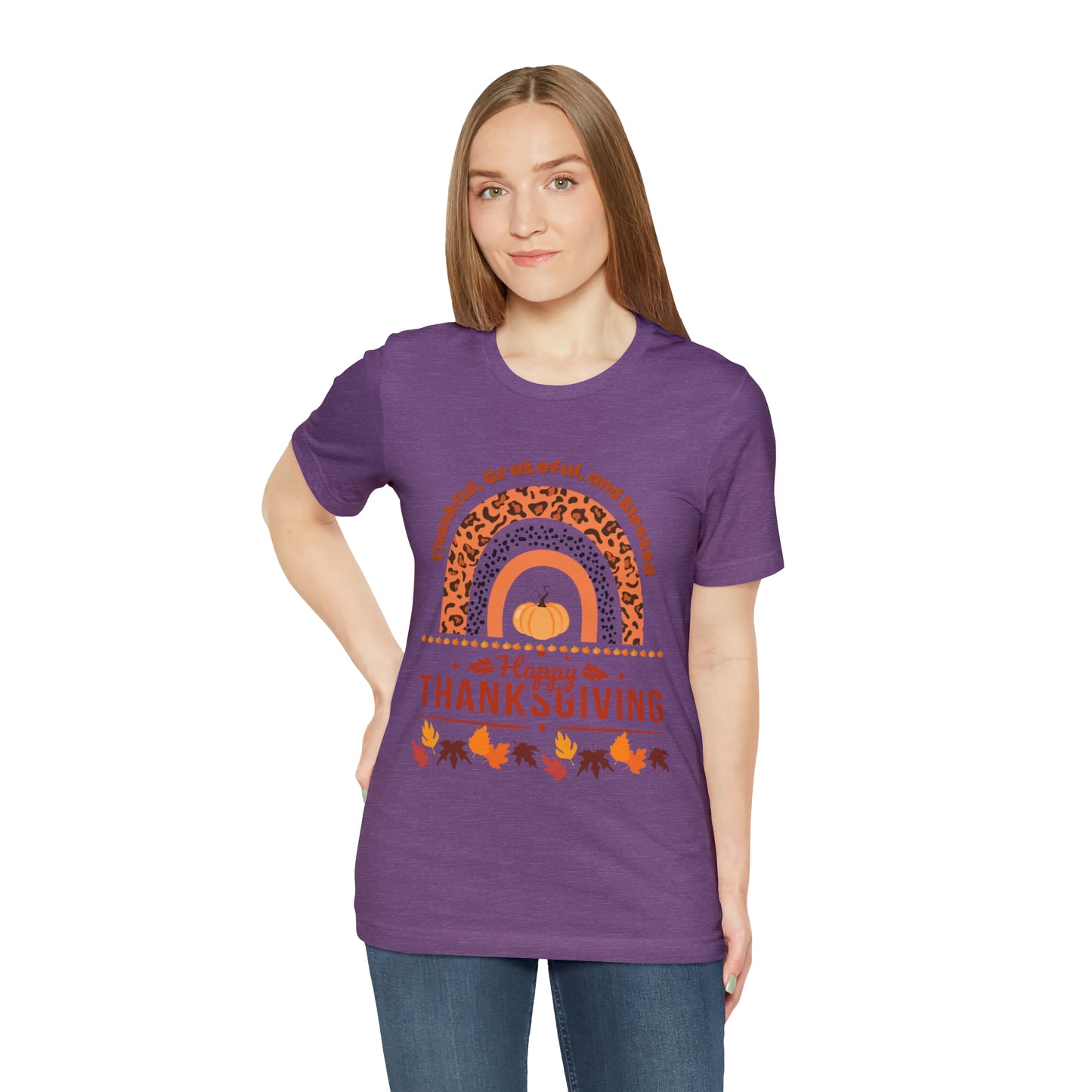 Happy Thanksgiving Jersey Short Sleeve Tee