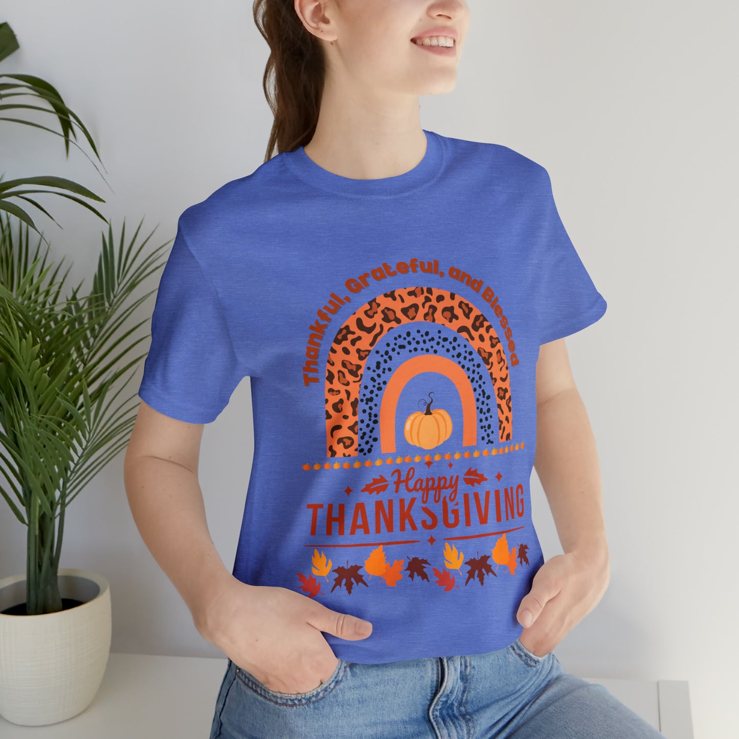 Happy Thanksgiving Jersey Short Sleeve Tee