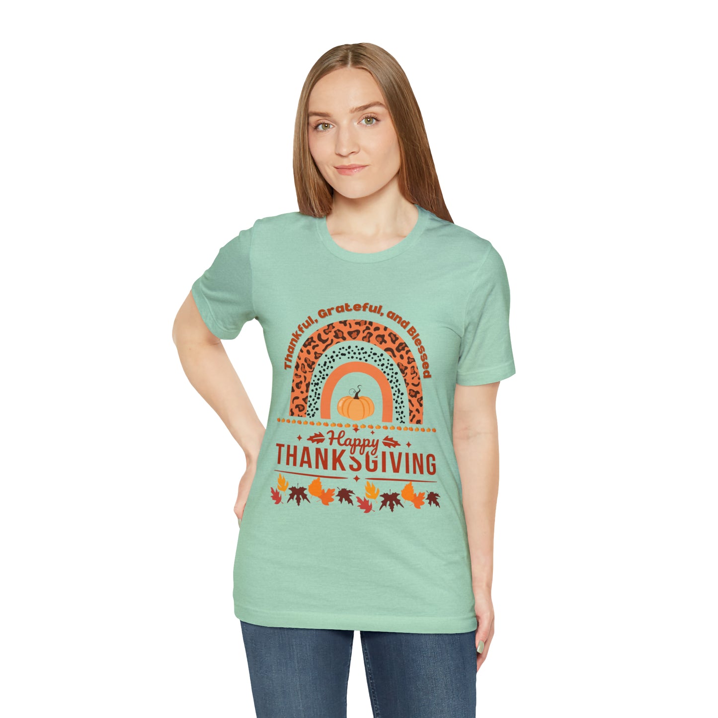Happy Thanksgiving Jersey Short Sleeve Tee