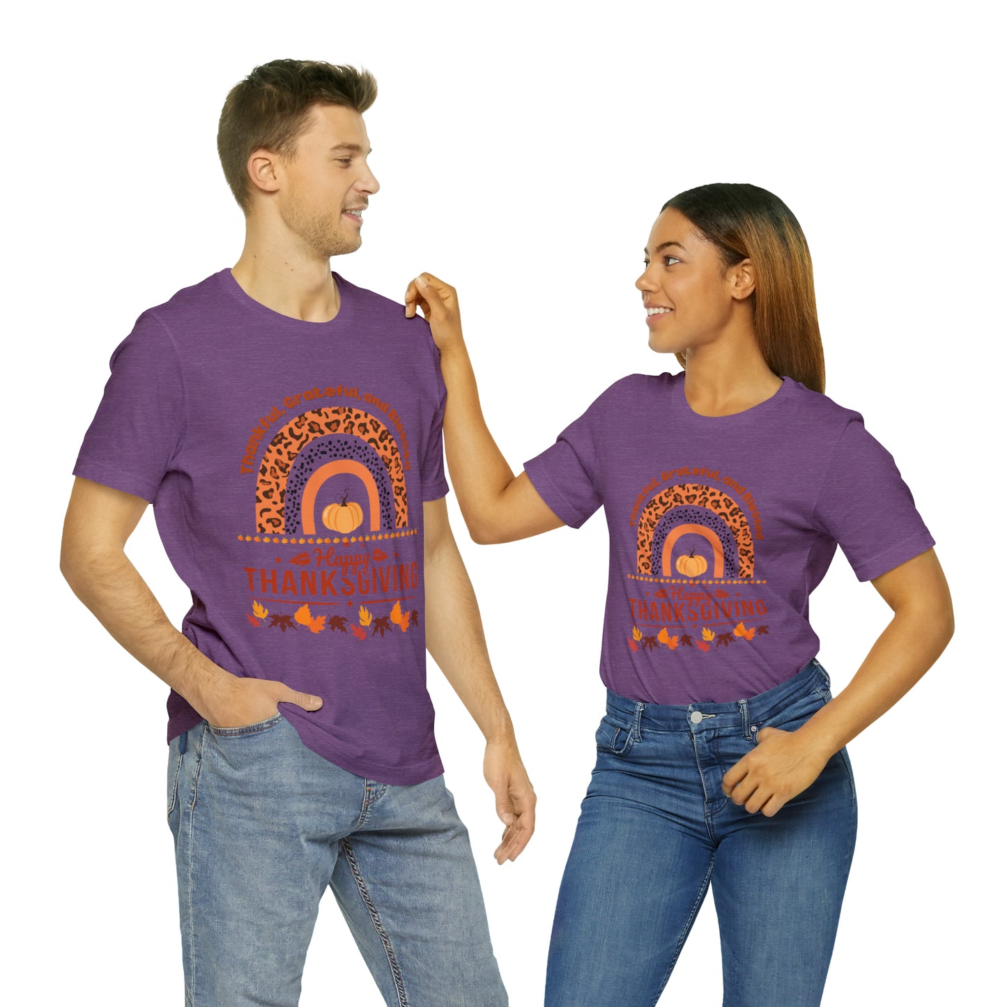 Happy Thanksgiving Jersey Short Sleeve Tee