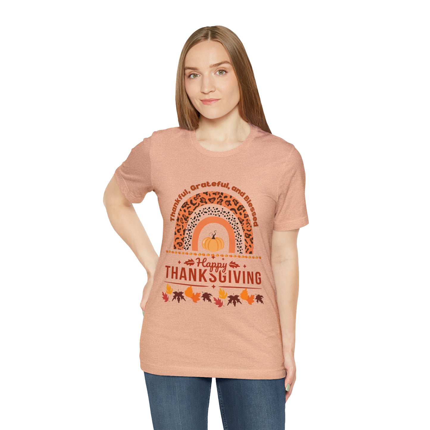 Happy Thanksgiving Jersey Short Sleeve Tee