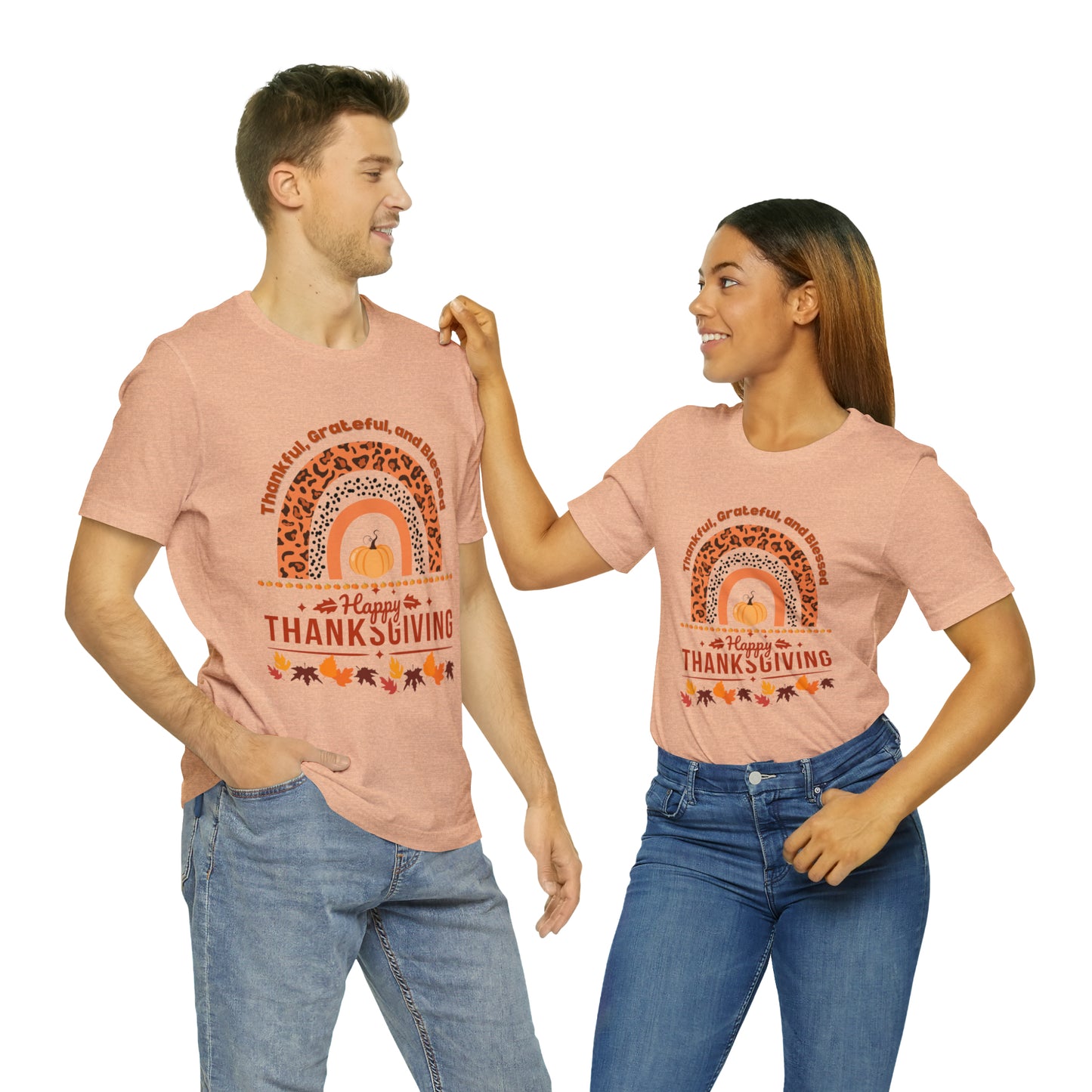 Happy Thanksgiving Jersey Short Sleeve Tee