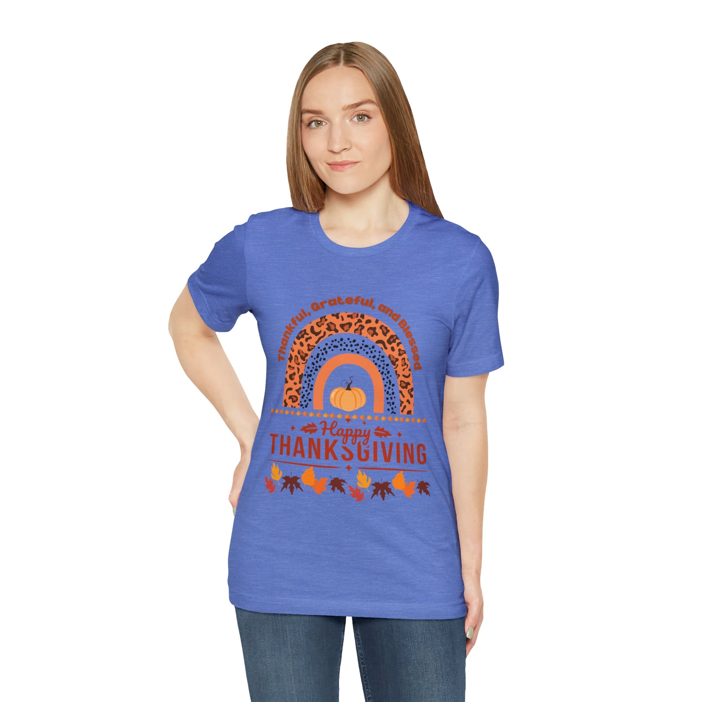 Happy Thanksgiving Jersey Short Sleeve Tee