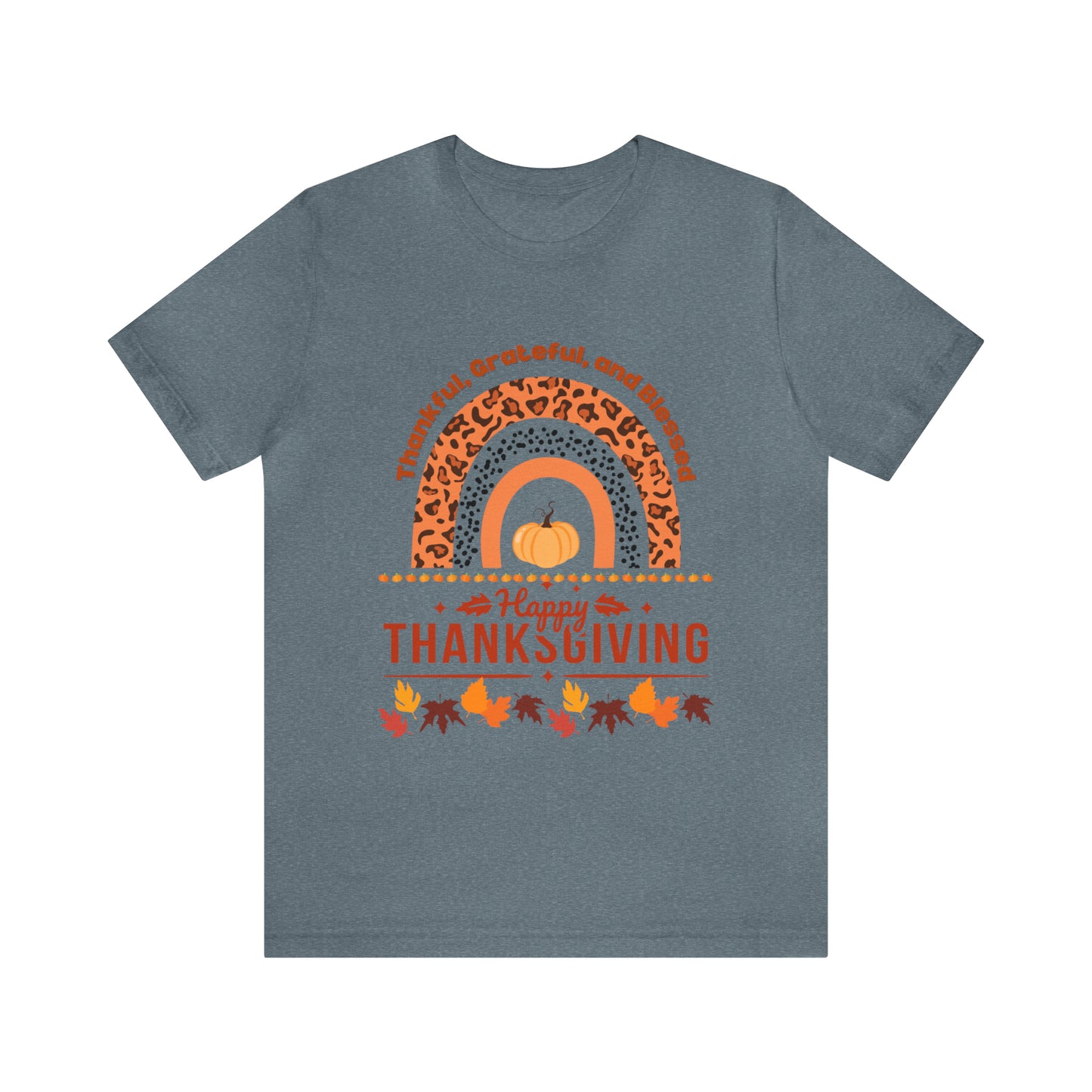 Happy Thanksgiving Jersey Short Sleeve Tee