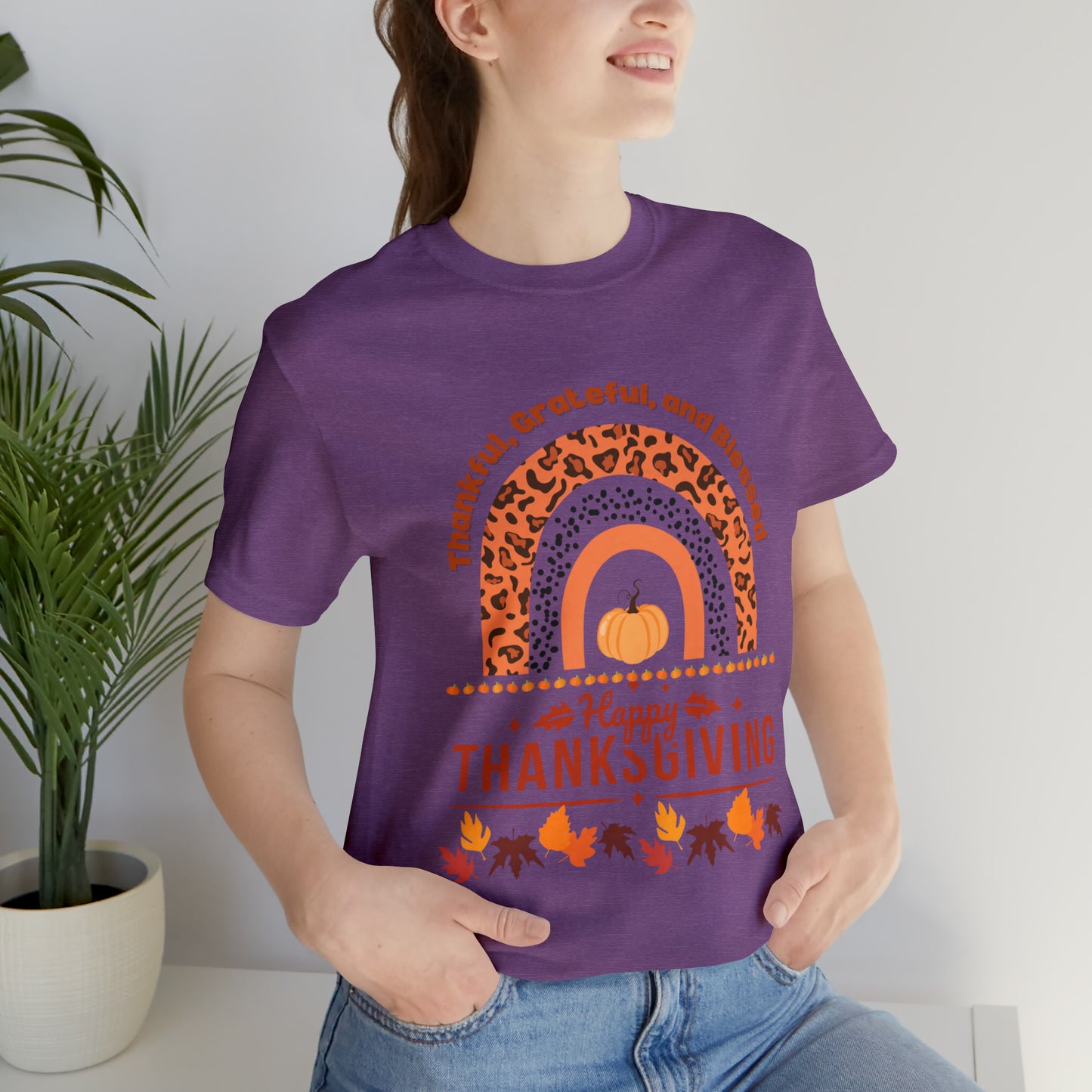 Happy Thanksgiving Jersey Short Sleeve Tee
