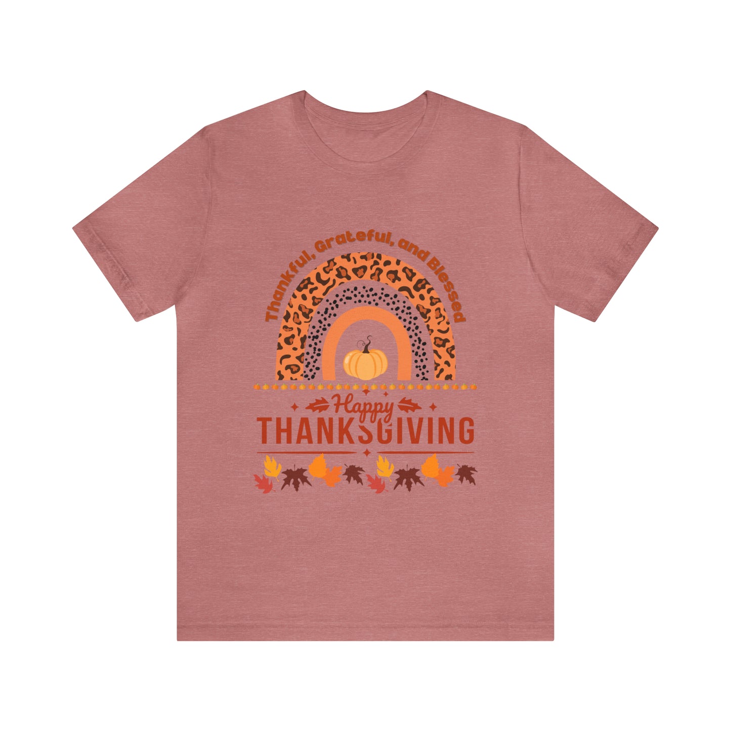 Happy Thanksgiving Jersey Short Sleeve Tee