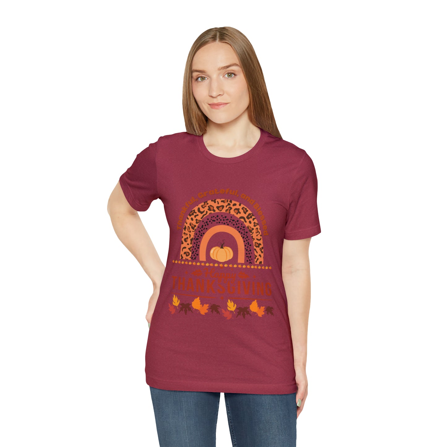 Happy Thanksgiving Jersey Short Sleeve Tee