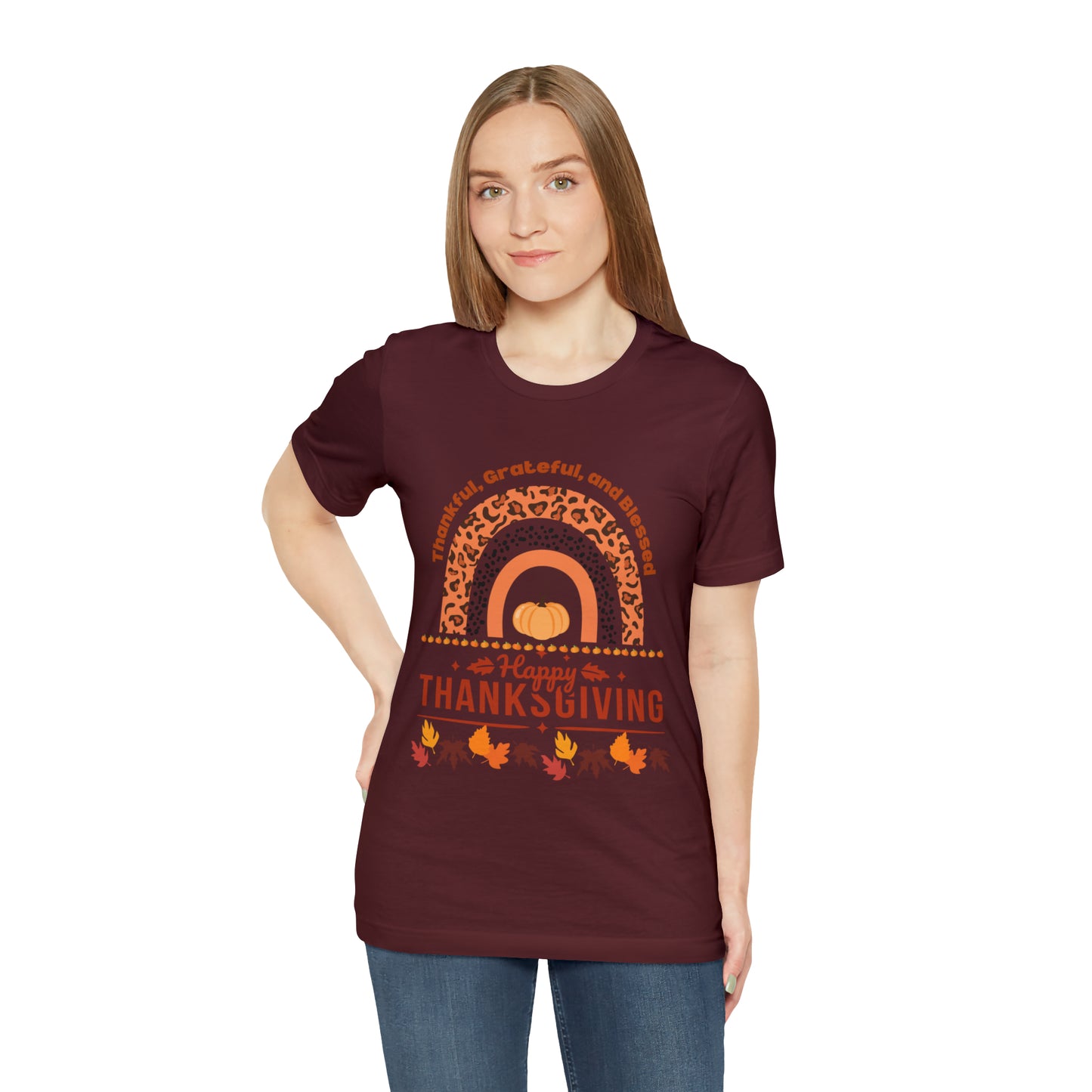 Happy Thanksgiving Jersey Short Sleeve Tee