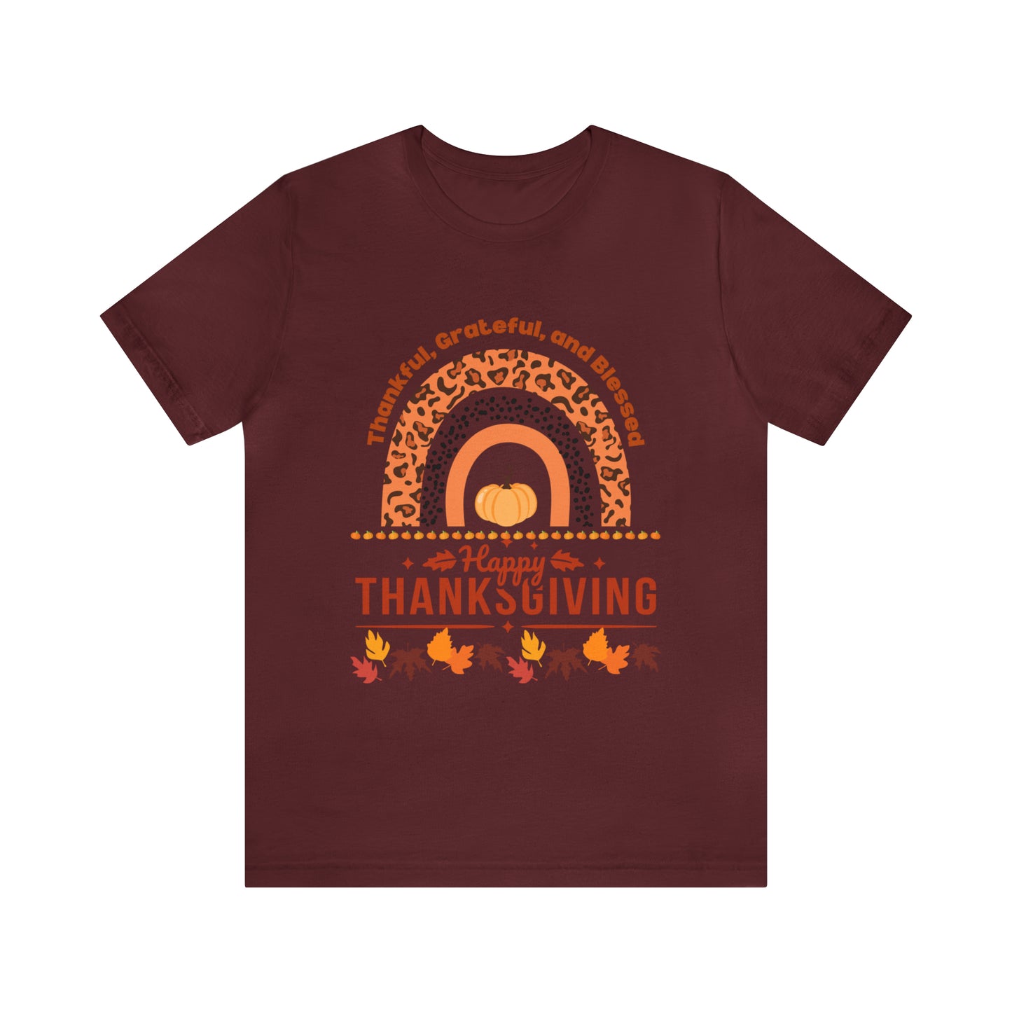 Happy Thanksgiving Jersey Short Sleeve Tee