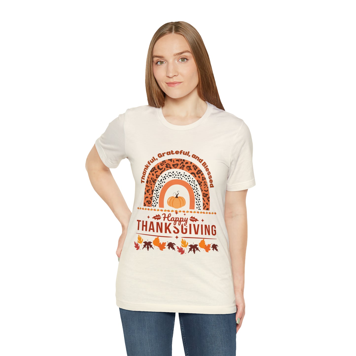 Happy Thanksgiving Jersey Short Sleeve Tee