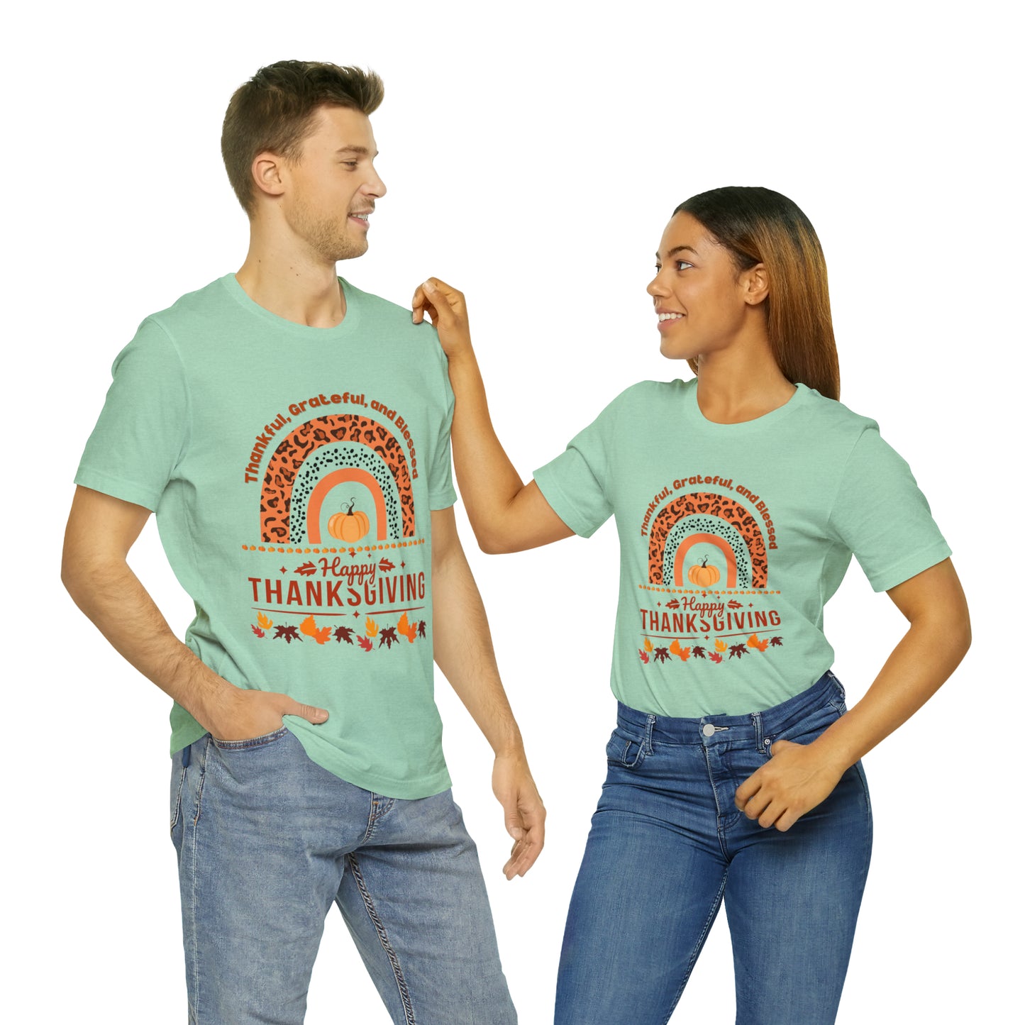 Happy Thanksgiving Jersey Short Sleeve Tee