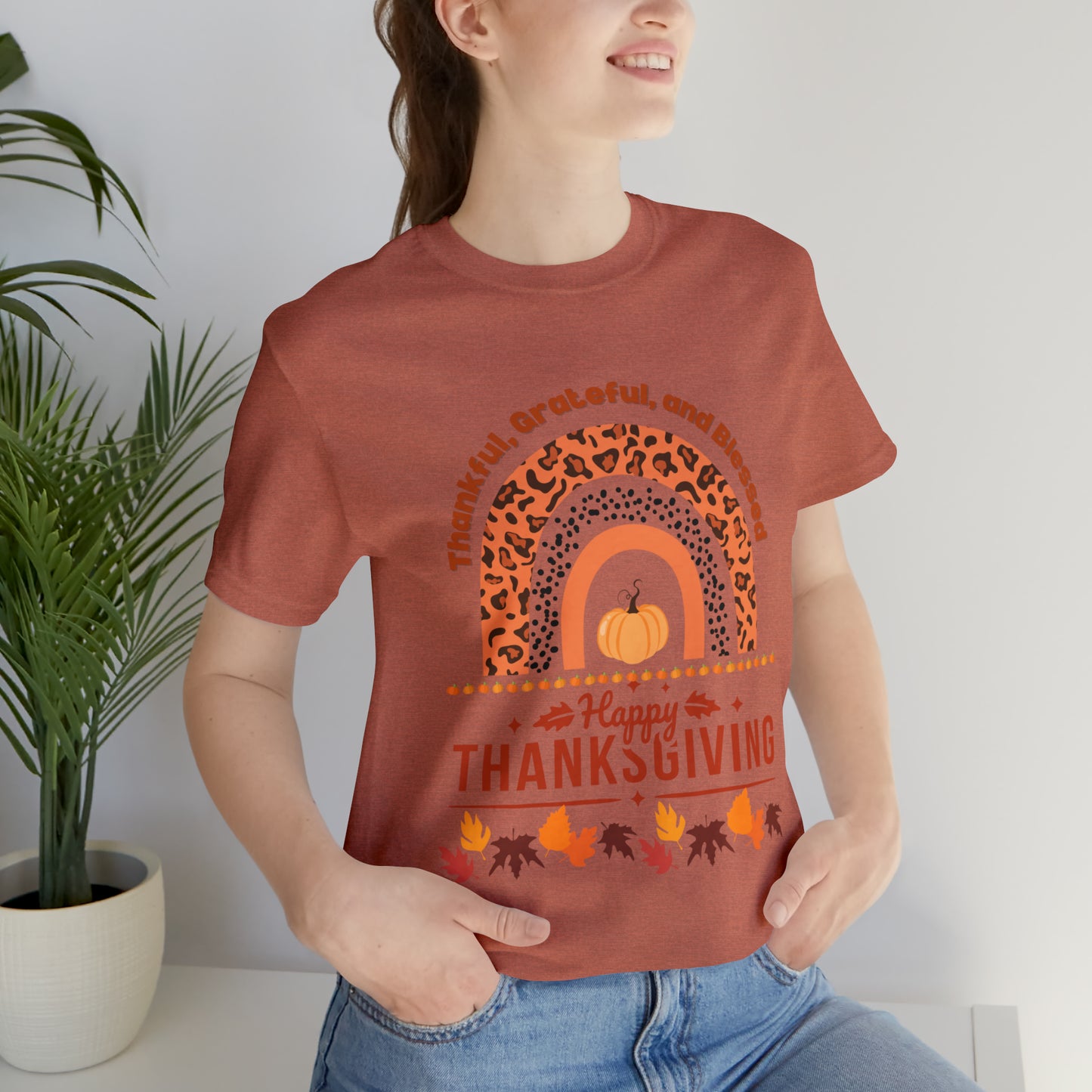 Happy Thanksgiving Jersey Short Sleeve Tee