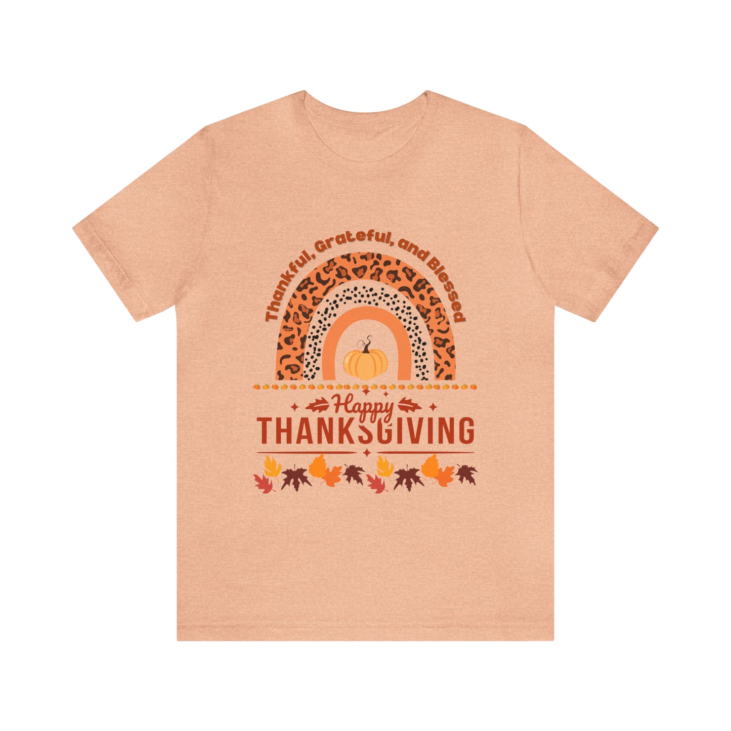 Happy Thanksgiving Jersey Short Sleeve Tee