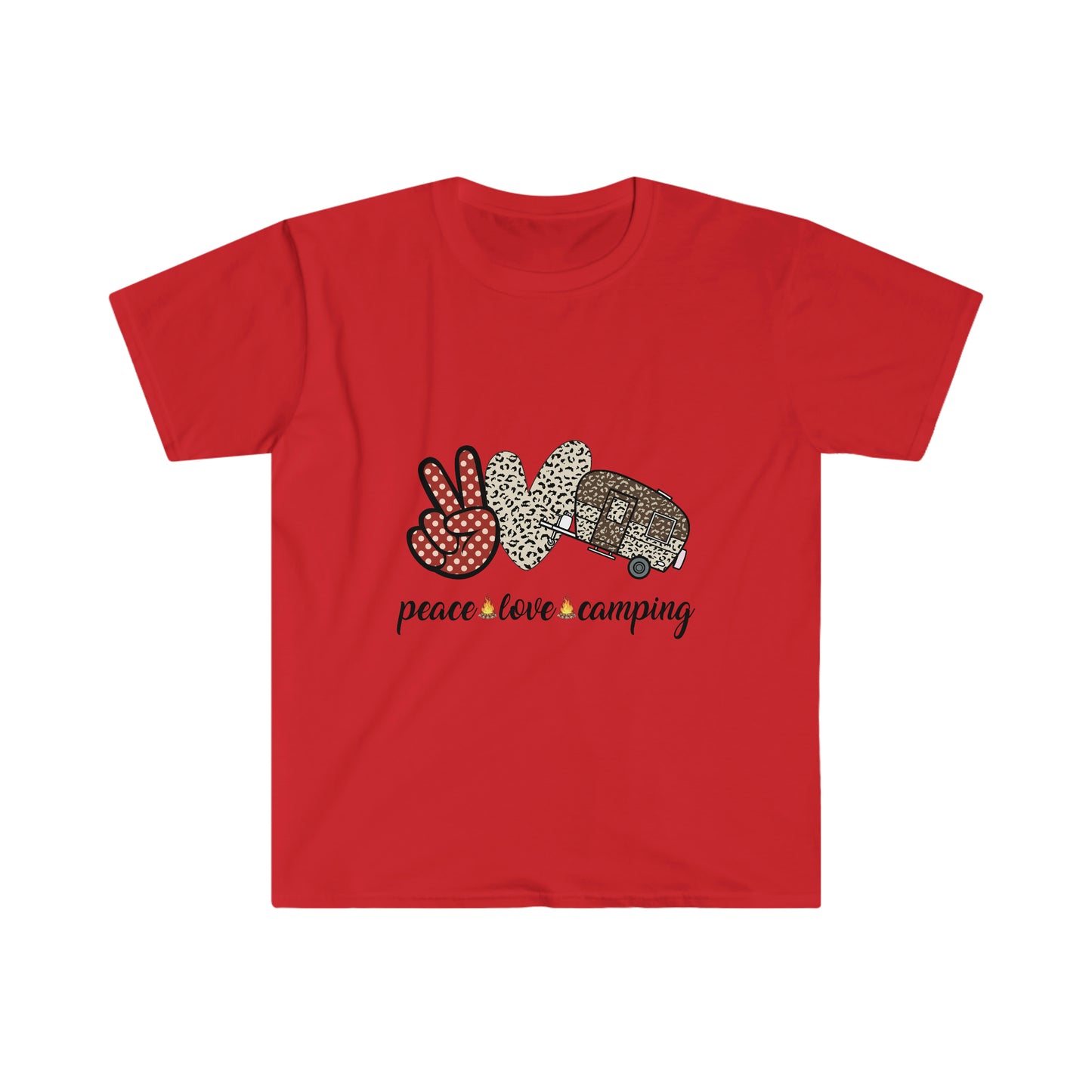 PEACE.LOVE.CAMPING Unisex Softstyle T-Shirt
