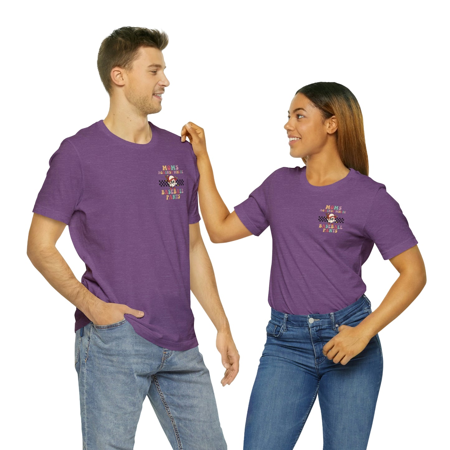 Against White Baseball Pants Short Sleeve Tee