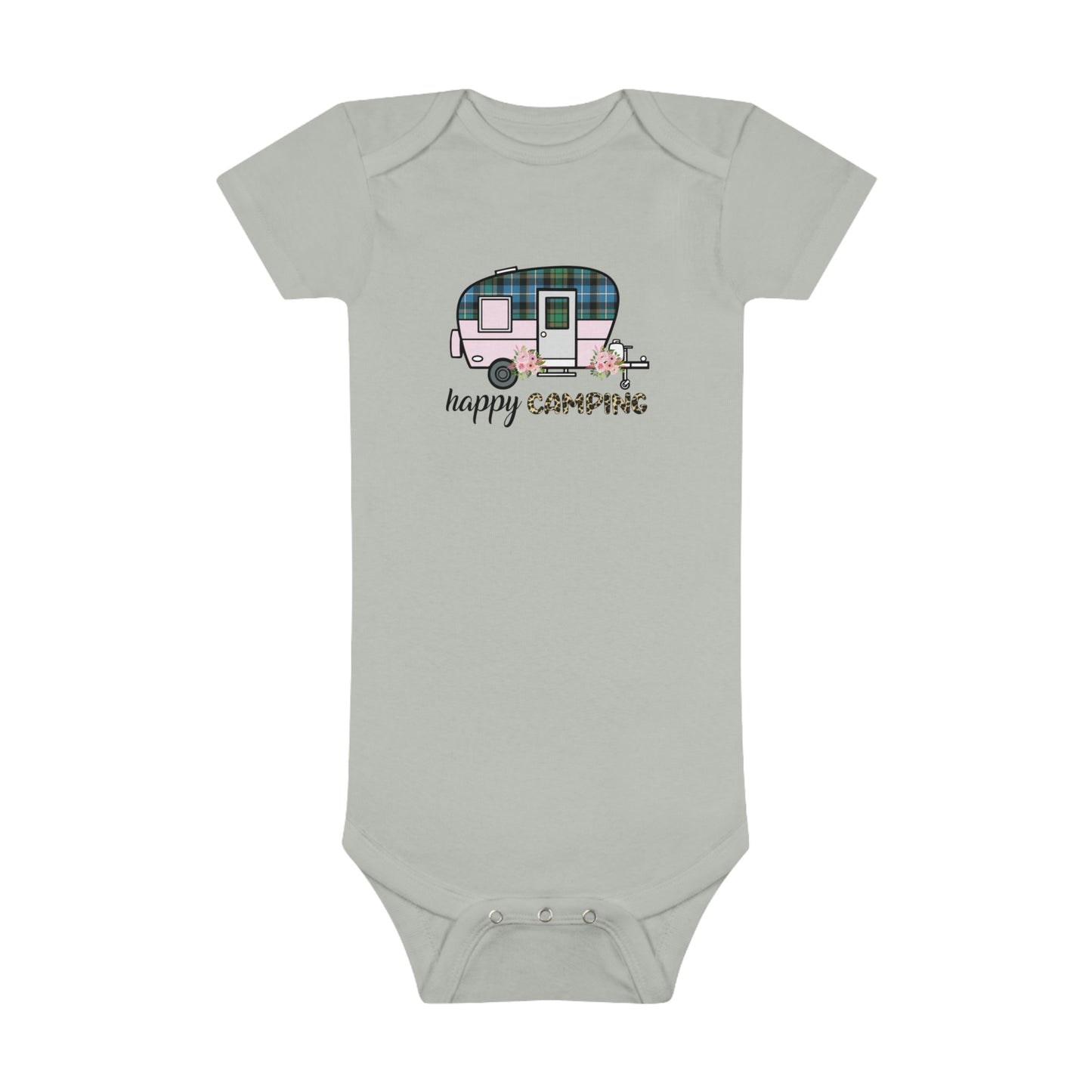Baby Short Sleeve HAPPY CAMPING Onesie®