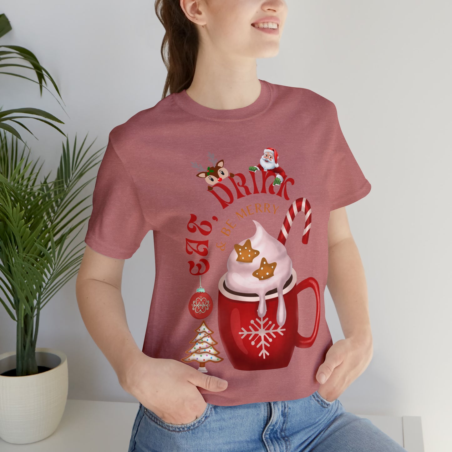 eat drink & be merry Jersey Short Sleeve Tee