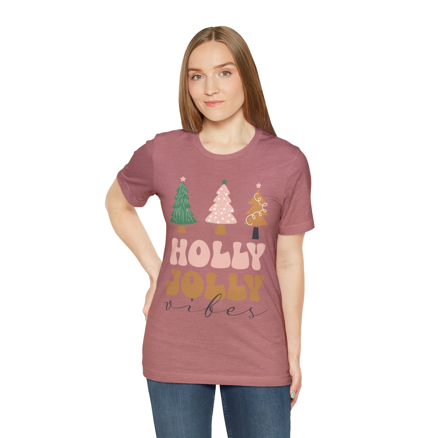 Holly Jolly Vibes Jersey Short Sleeve Tee