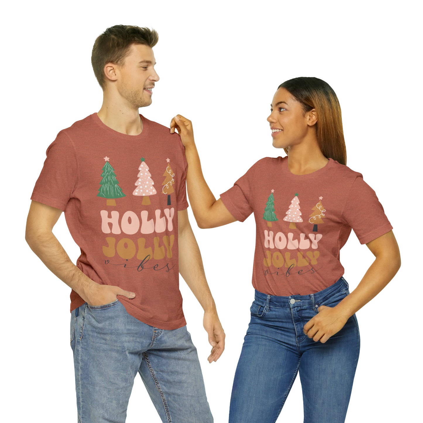 Holly Jolly Vibes Jersey Short Sleeve Tee