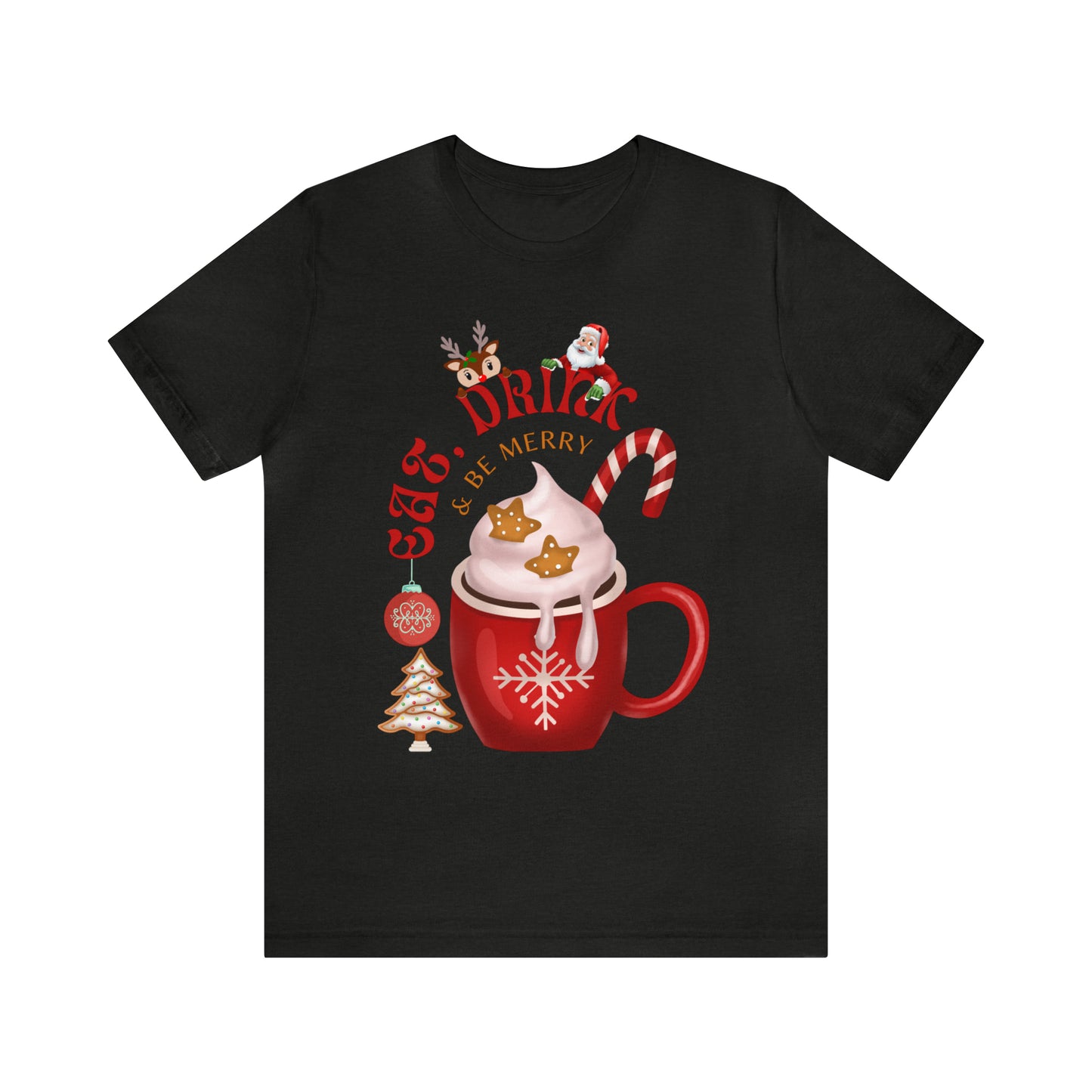 eat drink & be merry Jersey Short Sleeve Tee