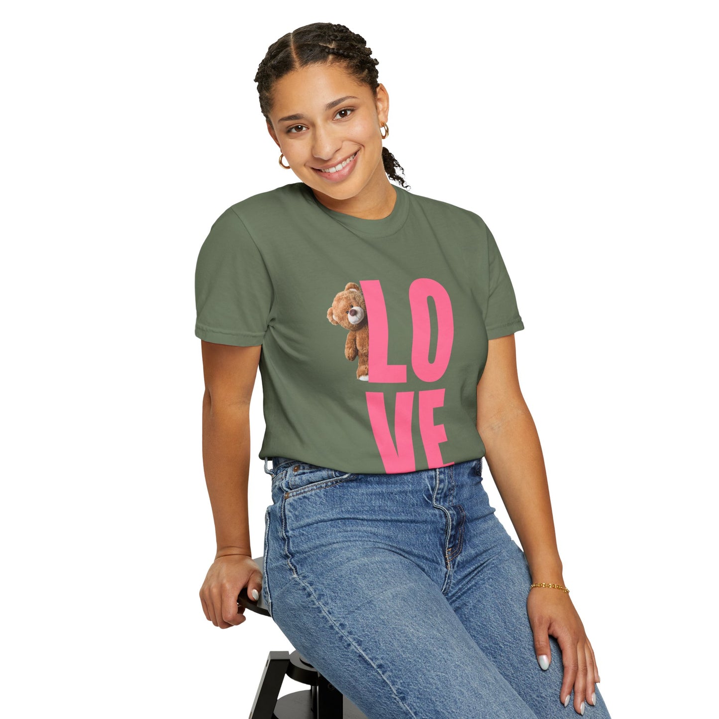 LOVE Bear Unisex Garment-Dyed T-shirt