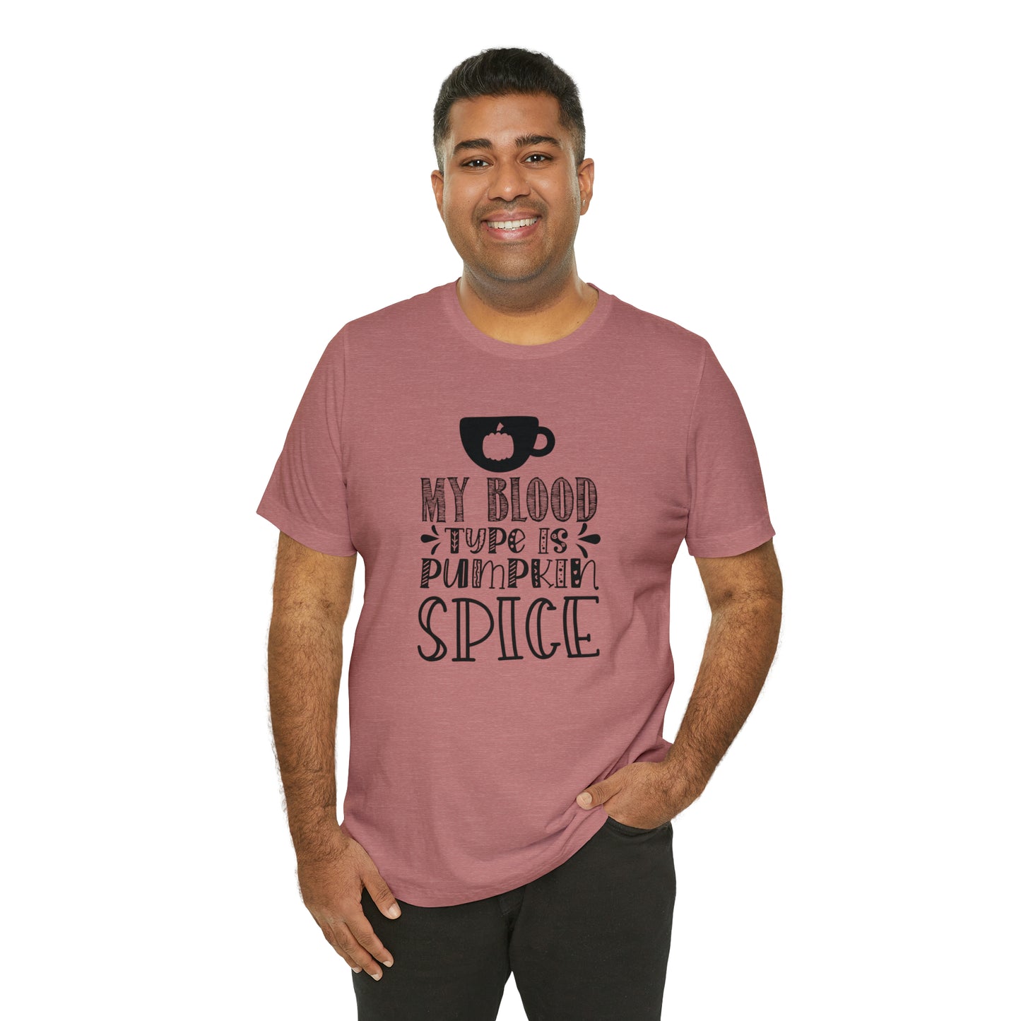 Blood Type is Pumpkin Spice Jersey Short Sleeve Tee