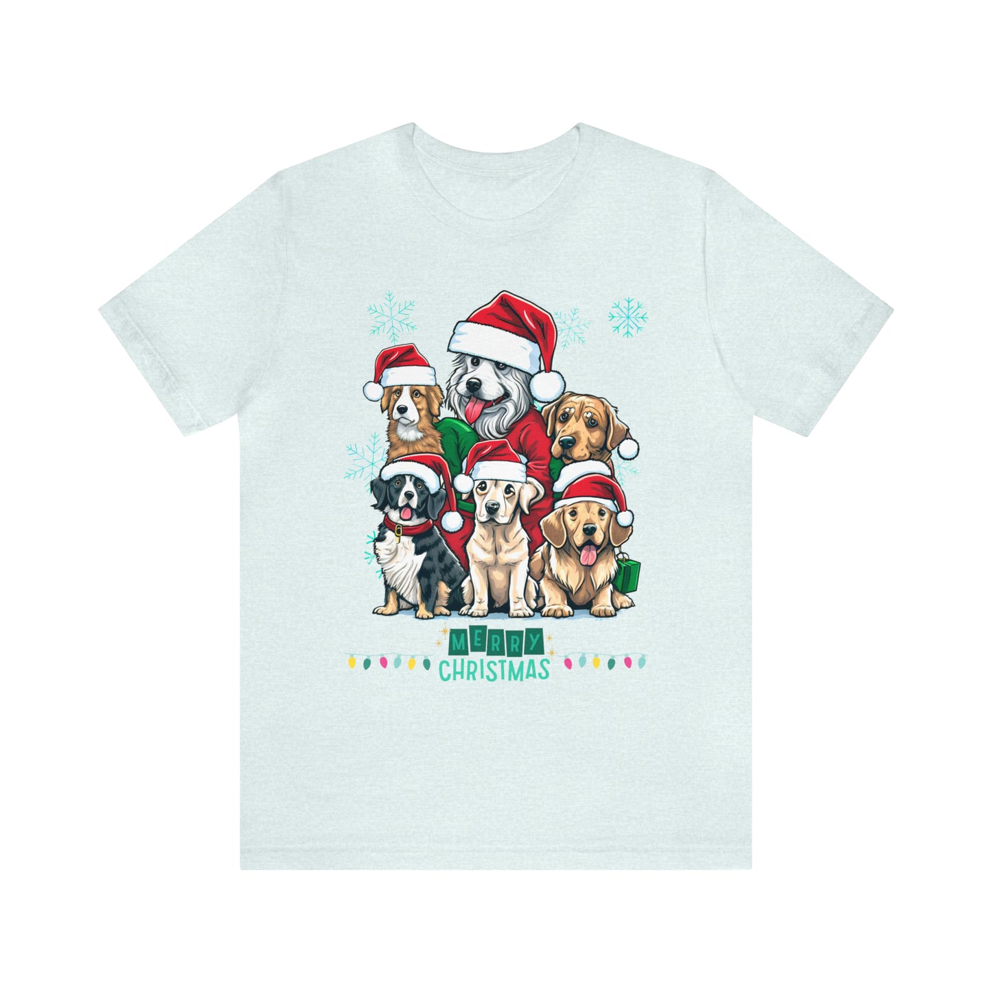 Merry Christmas Doggos Jersey Short Sleeve Tee