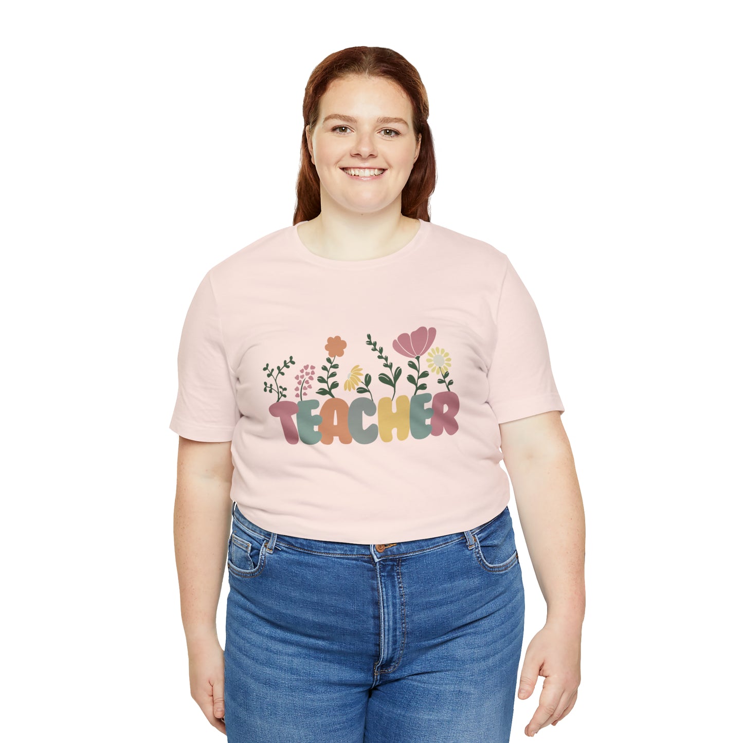 TEACHER flowers Short Sleeve Tee