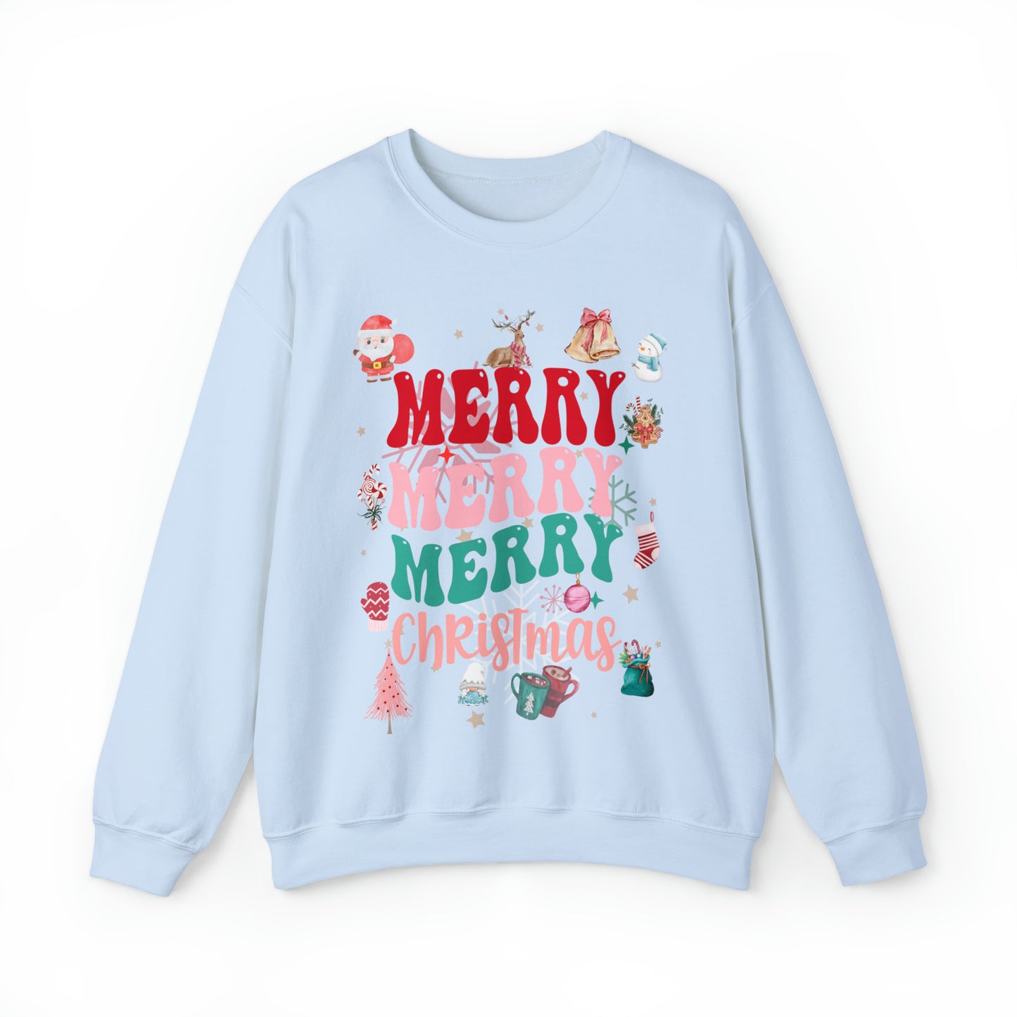 Merry Merry Merry Christmas Heavy Blend™ Crewneck Sweatshirt