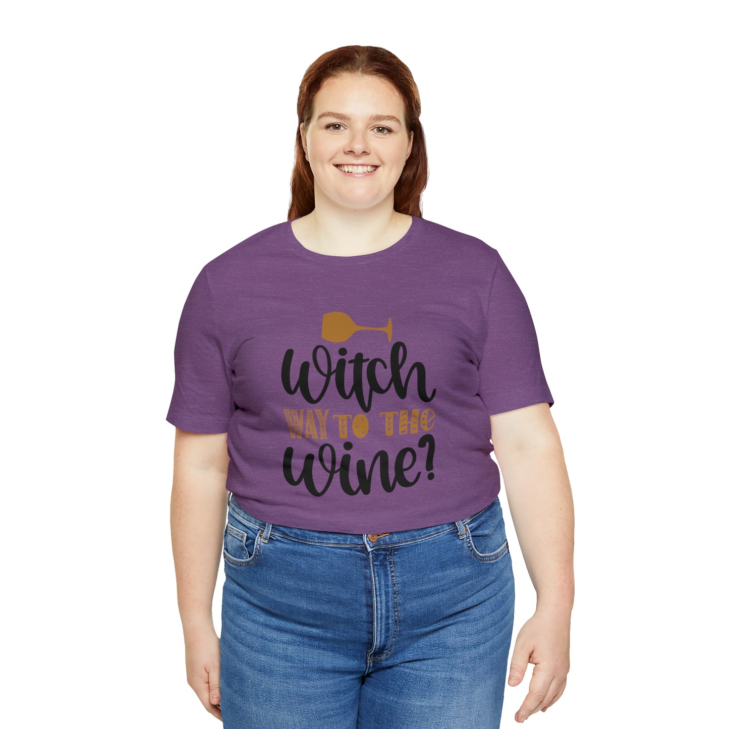 Witch way to the Wine Jersey Short Sleeve Tee