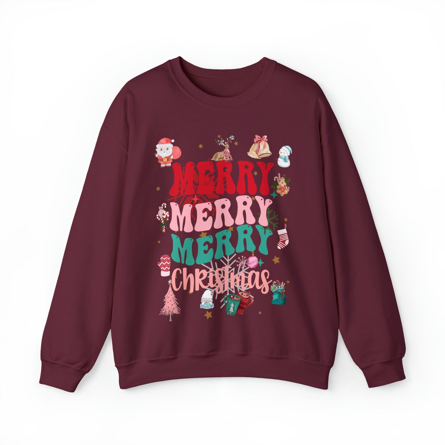 Merry Merry Merry Christmas Heavy Blend™ Crewneck Sweatshirt