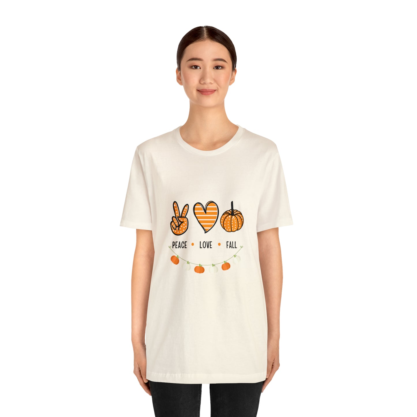 Peace Love Fall Jersey Short Sleeve Tee