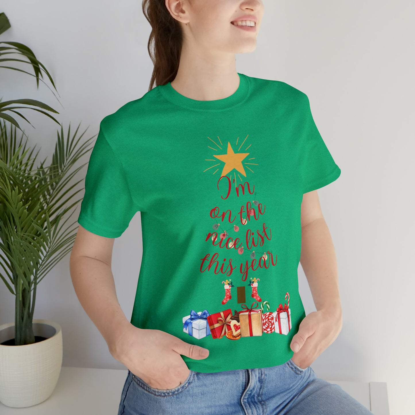 on the nice list Jersey Short Sleeve Tee