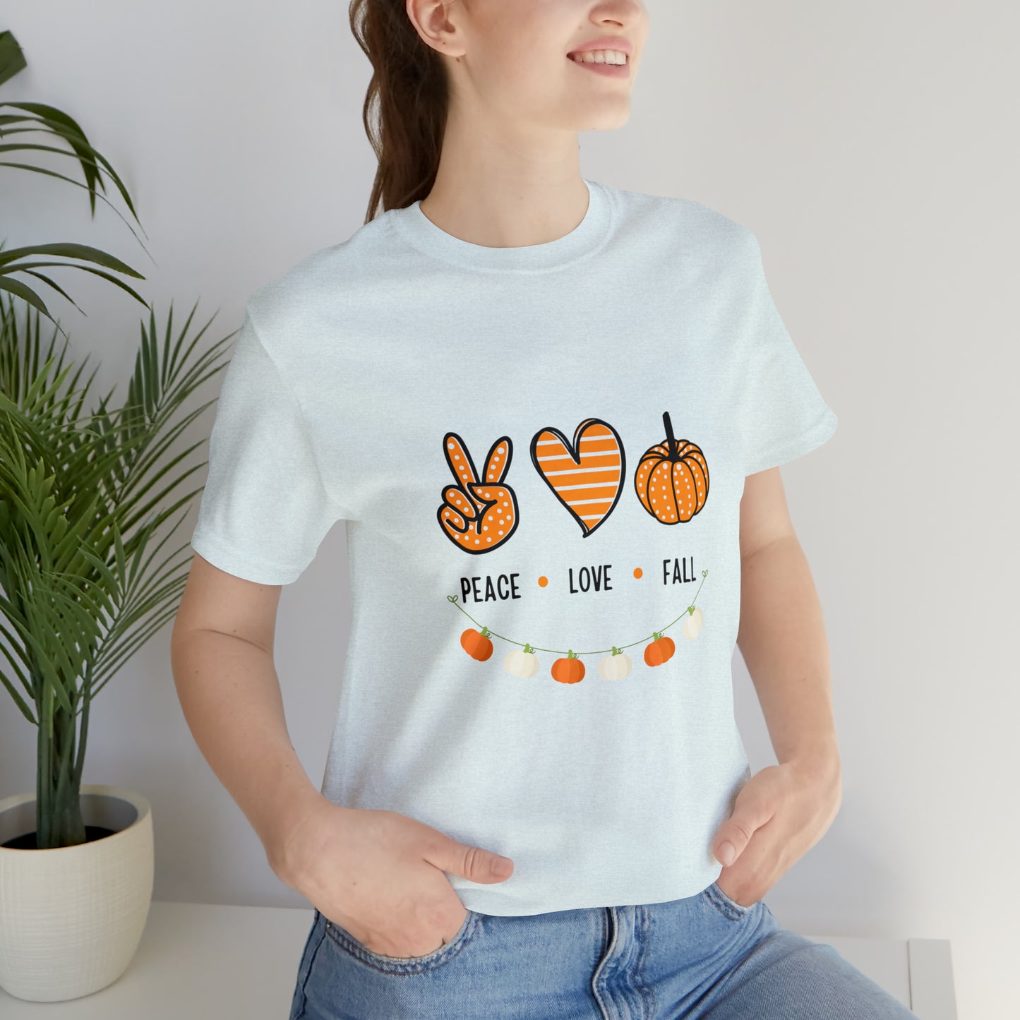 Peace Love Fall Jersey Short Sleeve Tee