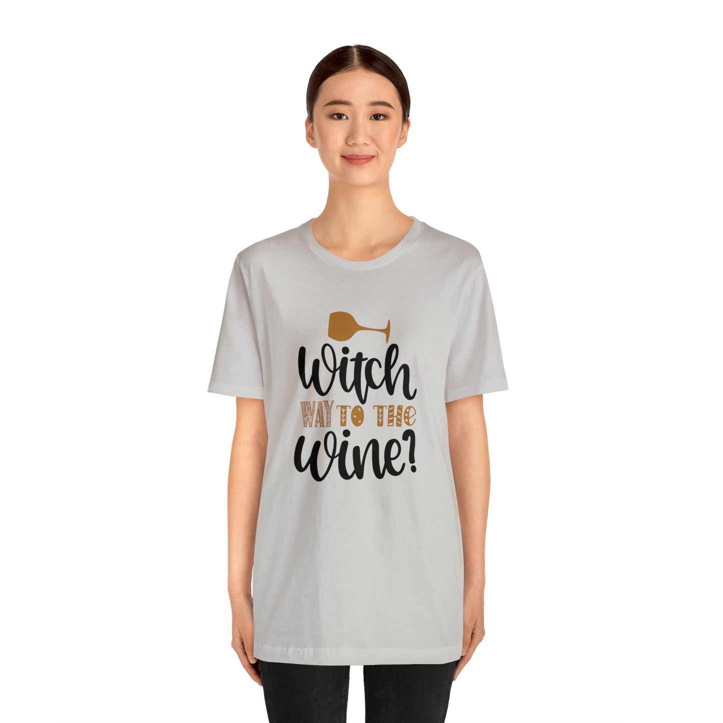 Witch way to the Wine Jersey Short Sleeve Tee