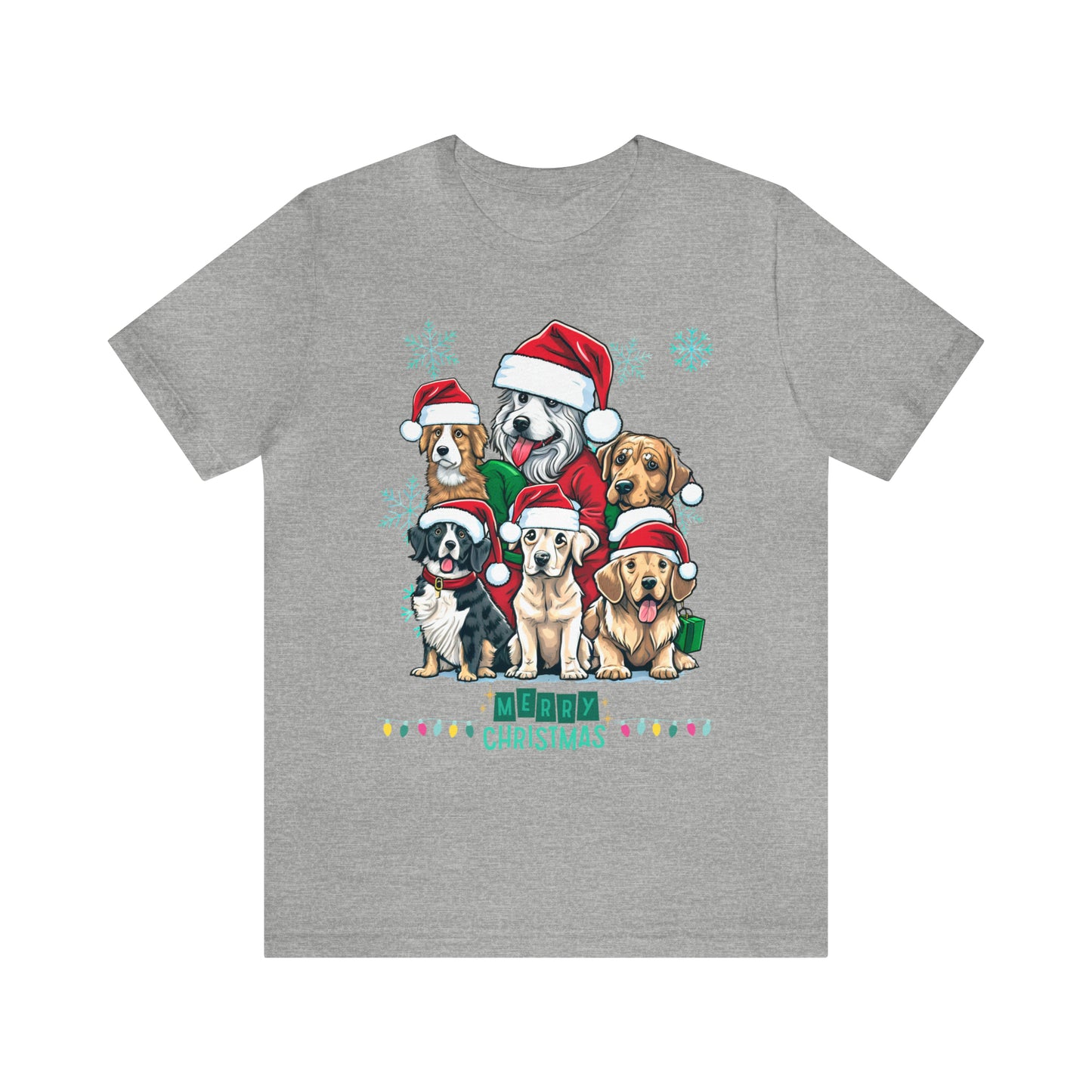 Merry Christmas Doggos Jersey Short Sleeve Tee