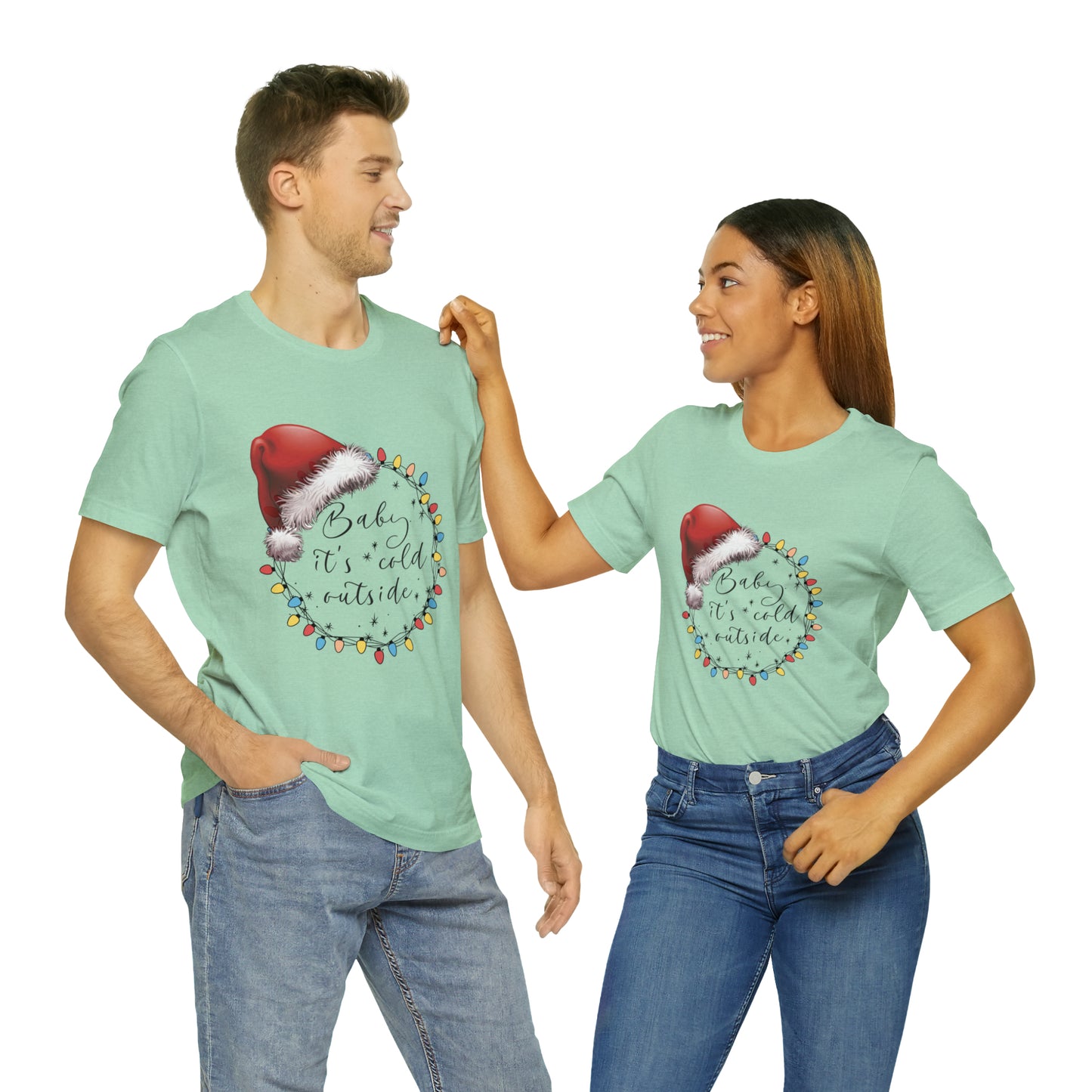 Baby its cold outside Jersey Short Sleeve Tee