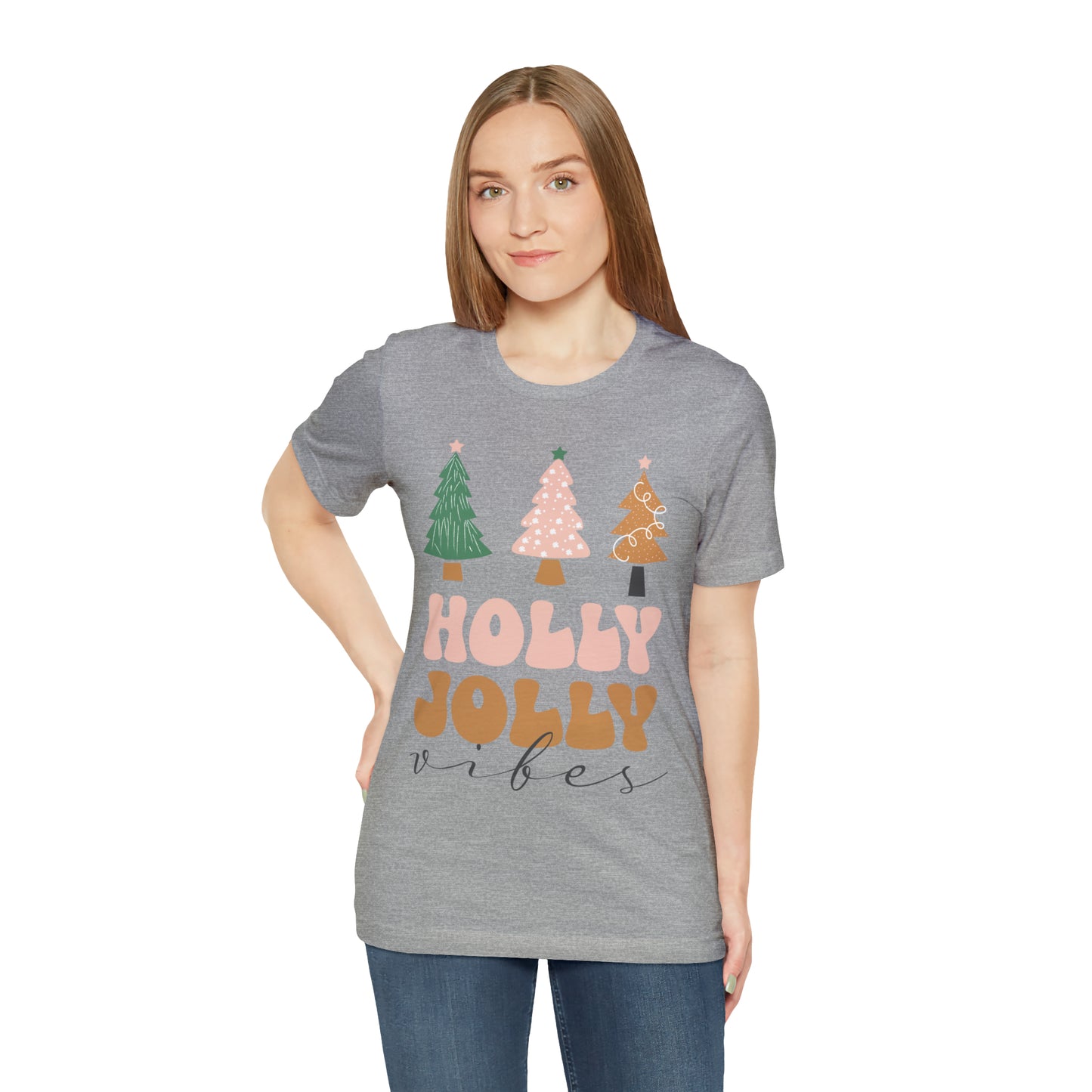 Holly Jolly Vibes Jersey Short Sleeve Tee