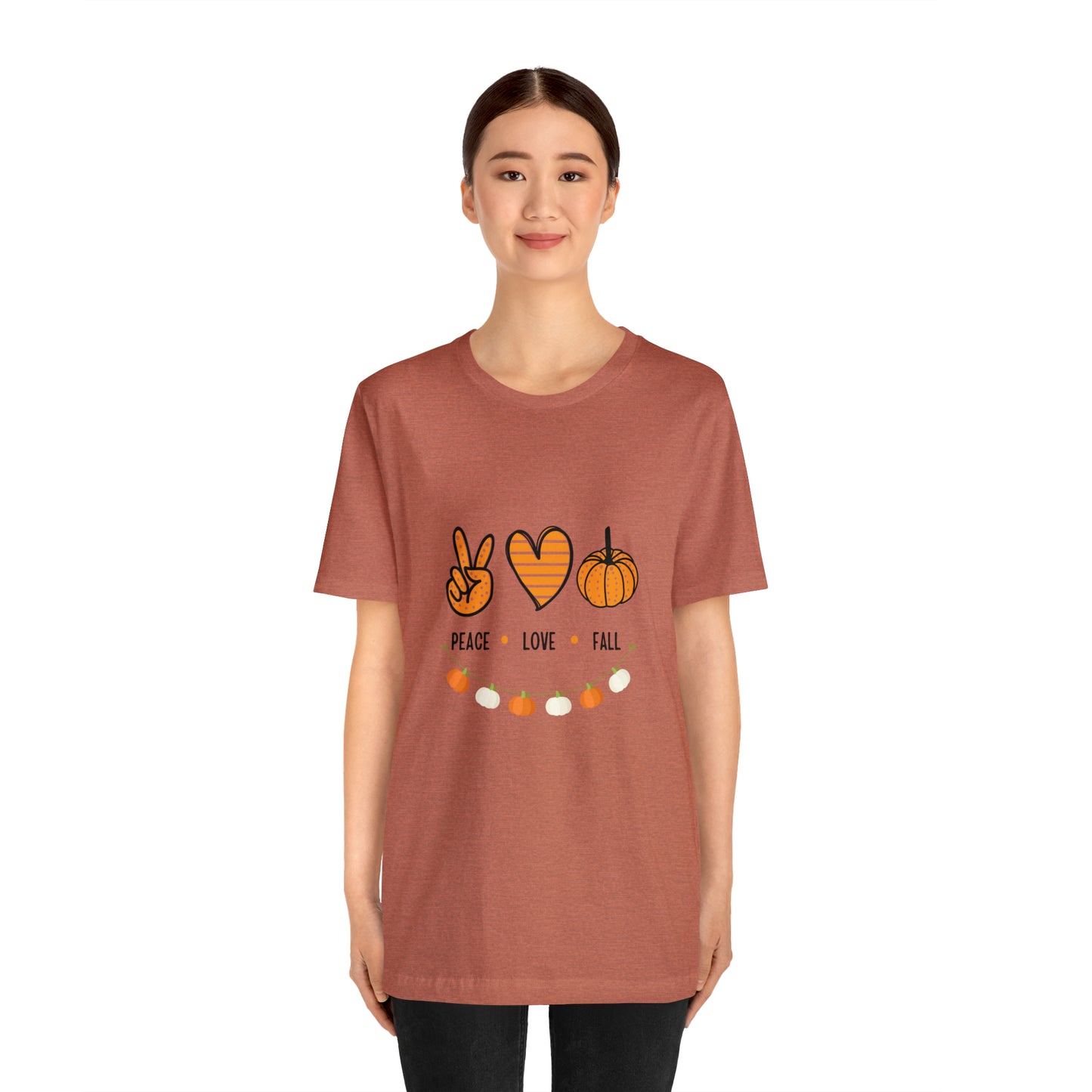 Peace Love Fall Jersey Short Sleeve Tee