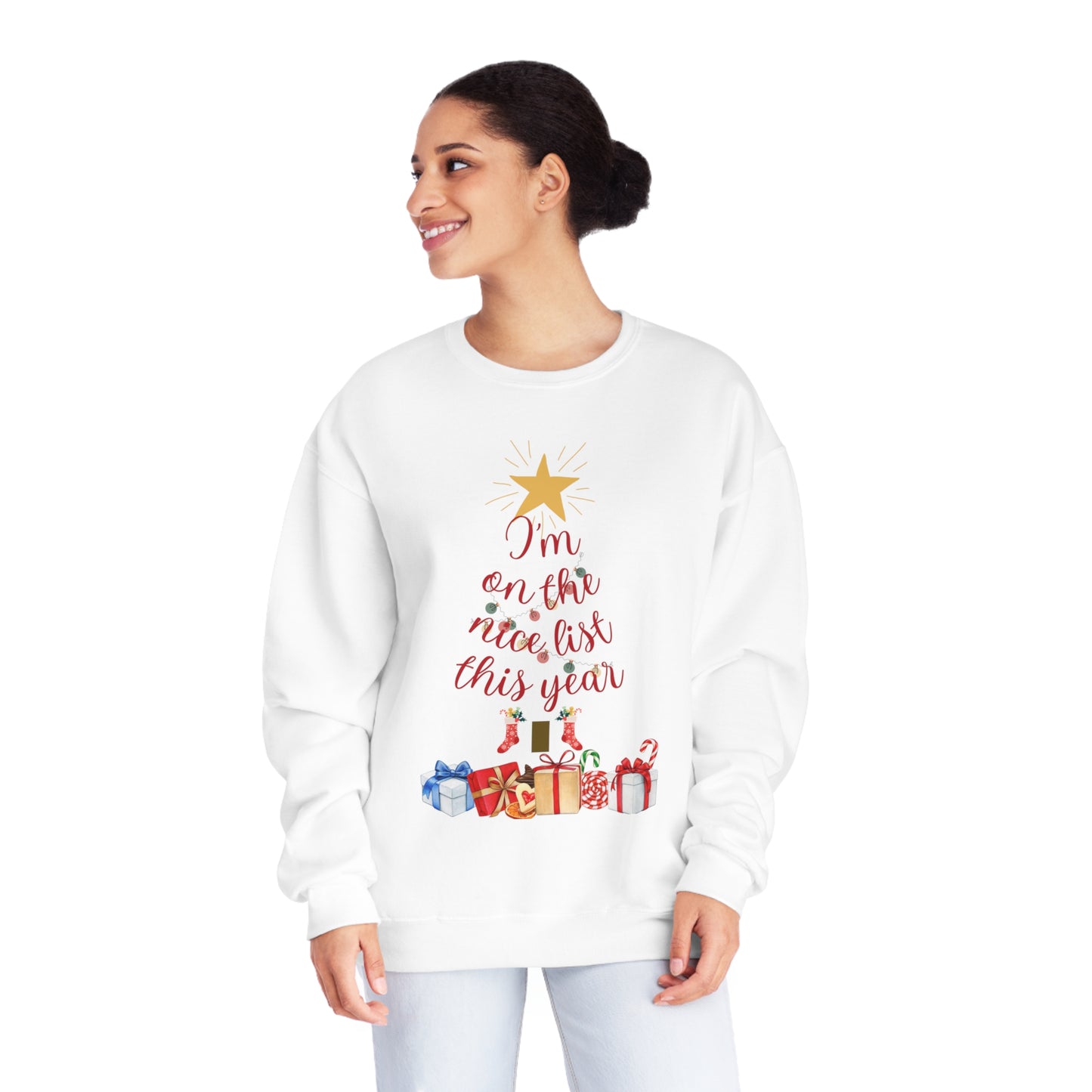 on the nice list NuBlend® Crewneck Sweatshirt