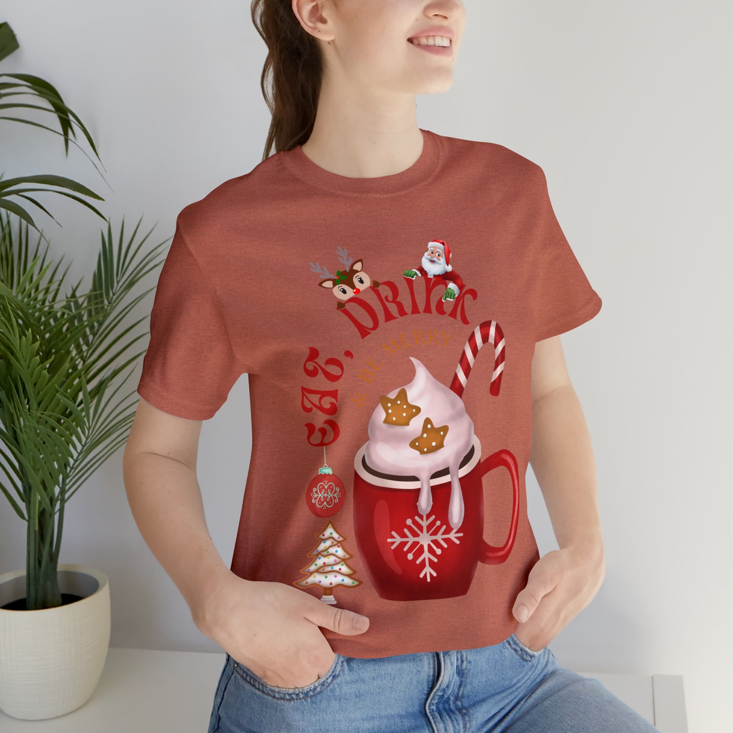 eat drink & be merry Jersey Short Sleeve Tee