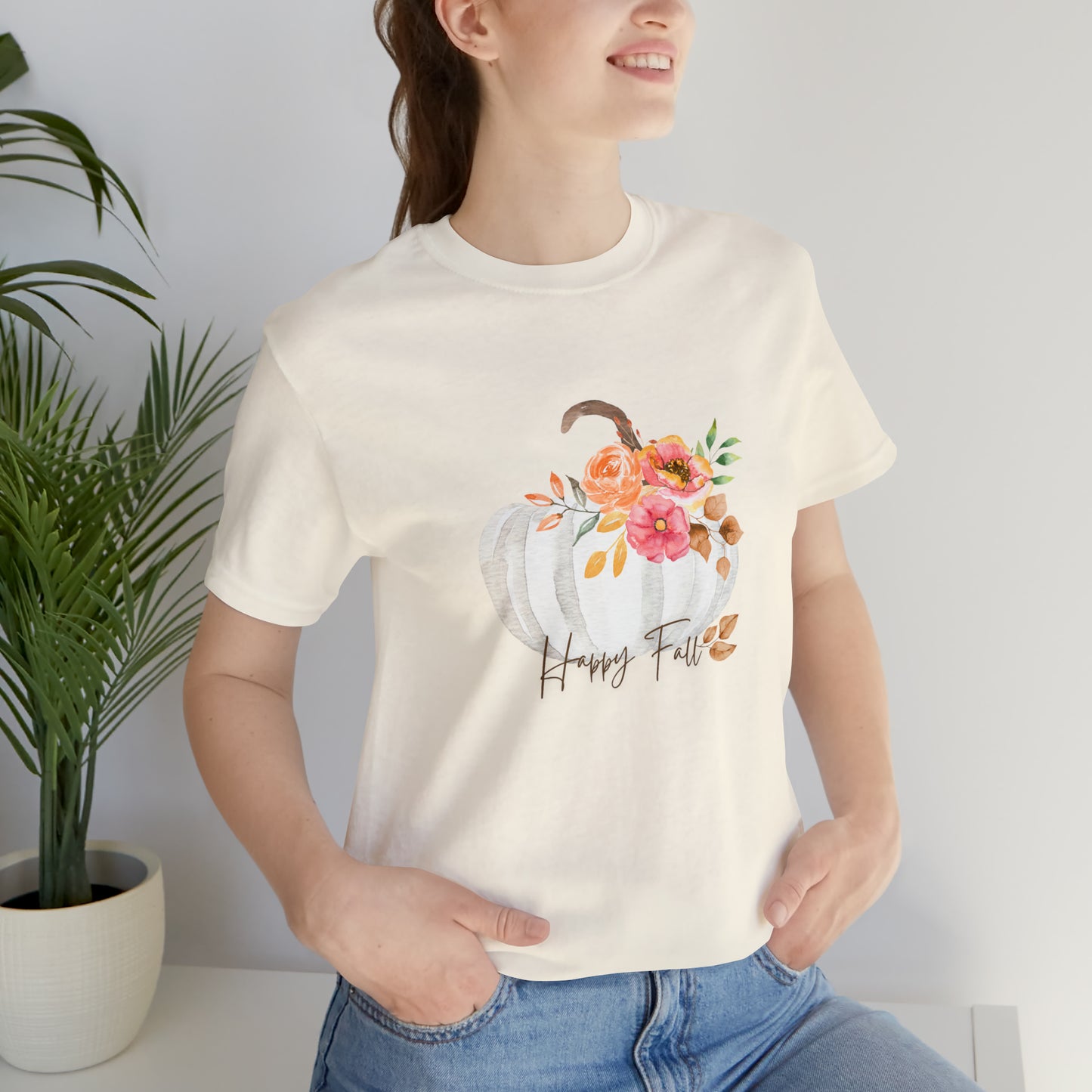 Happy Fall Pumpkin Jersey Short Sleeve Tee