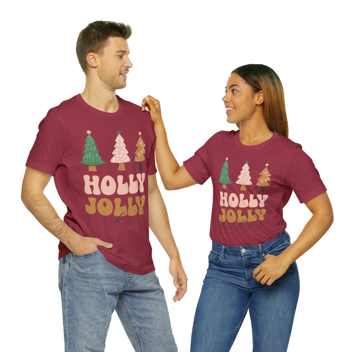 Holly Jolly Vibes Jersey Short Sleeve Tee