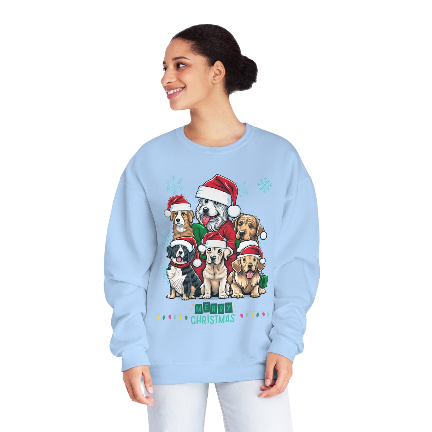 Merry Christmas Doggos NuBlend® Crewneck Sweatshirt