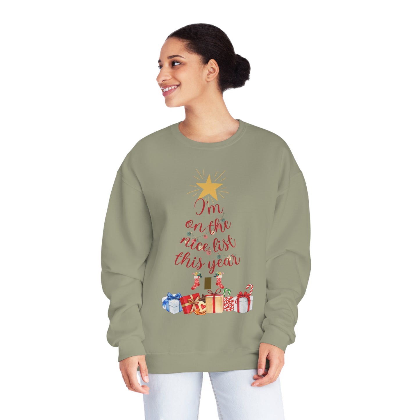 on the nice list NuBlend® Crewneck Sweatshirt