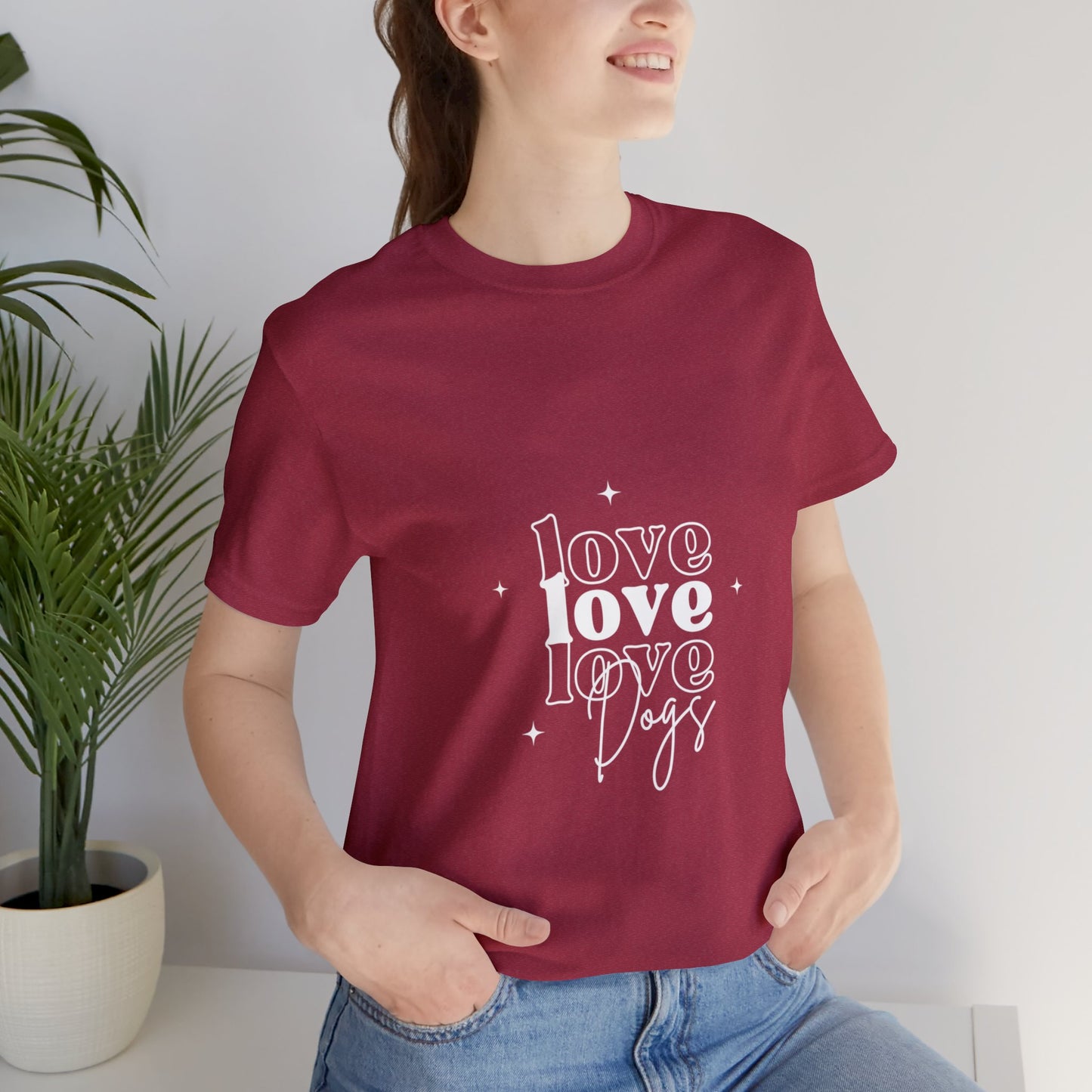 Love Love Love Dogs Unisex Jersey Short Sleeve Tee