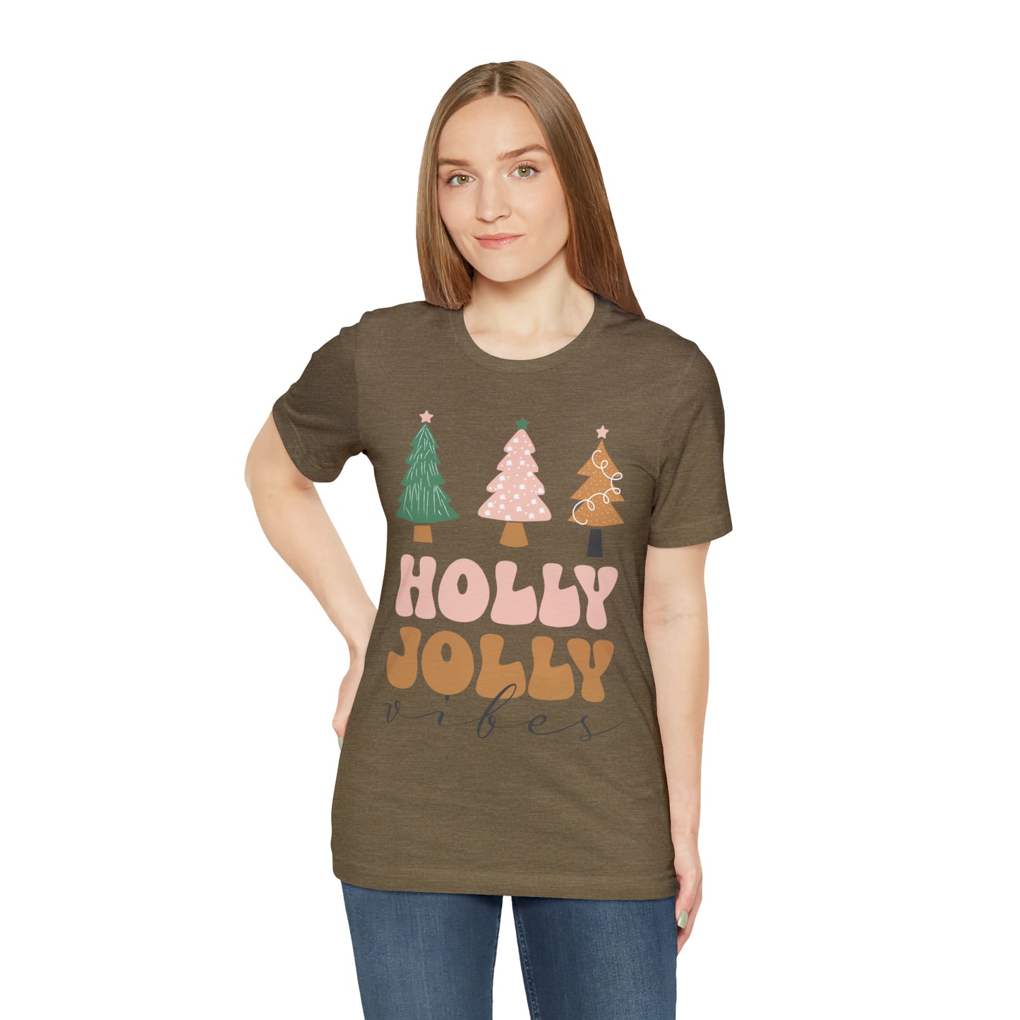 Holly Jolly Vibes Jersey Short Sleeve Tee